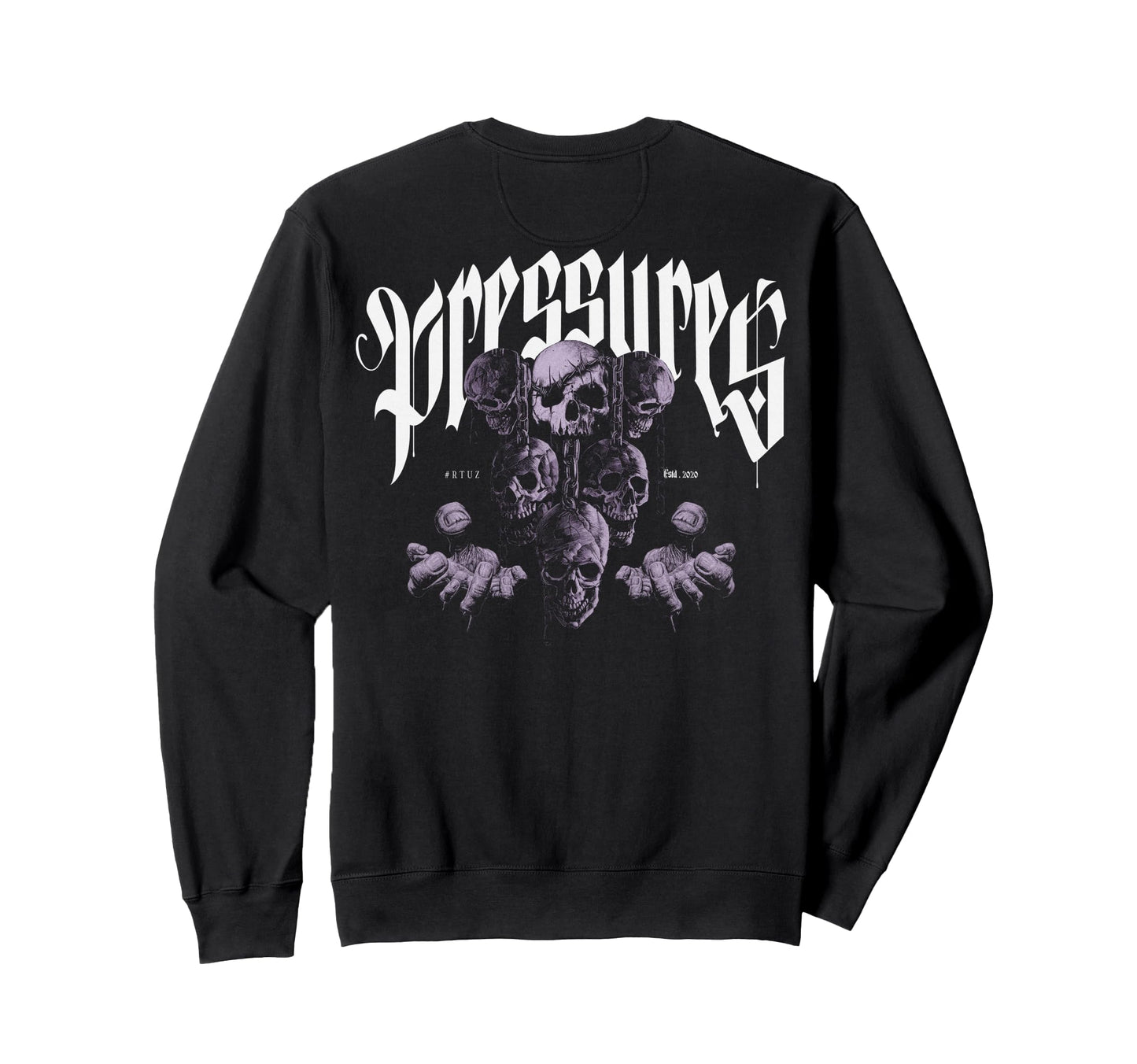 Back Y2K Streetwear Skull Sweatshirt - Custom Art Print Unisex - T-Shirt, Sweatshirt, Hoodie