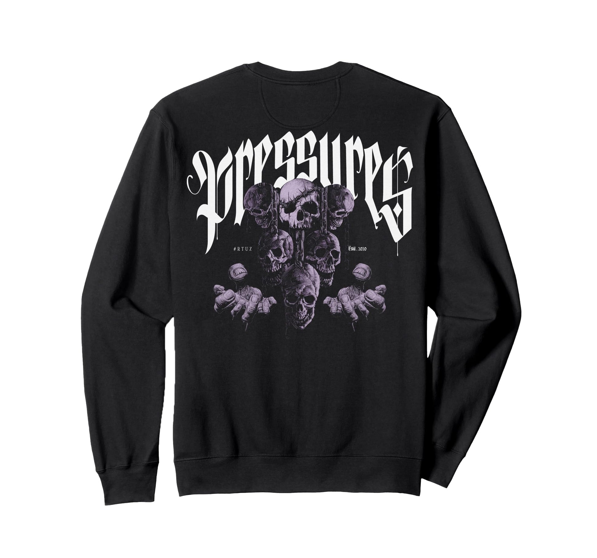 Back Y2K Streetwear Skull Sweatshirt - Custom Art Print Unisex - T-Shirt, Sweatshirt, Hoodie