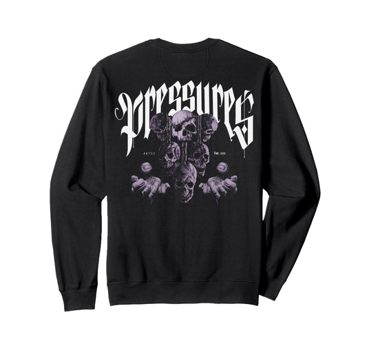 Back Y2K Streetwear Skull Sweatshirt - Custom Art Print Unisex - T-Shirt, Sweatshirt, Hoodie
