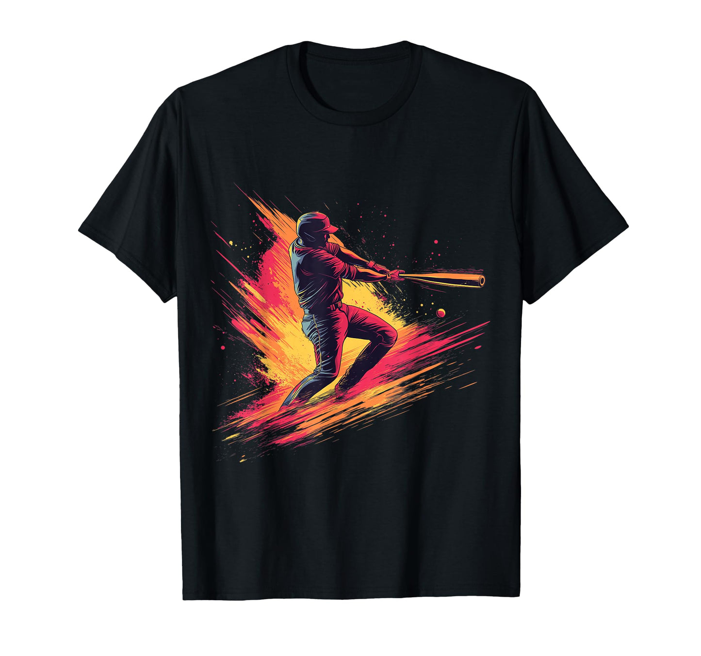 Baseball Home Run Hitter Power Swing T-Shirt - Unique Graphic Men Women - T-Shirt, Sweatshirt, Hoodie