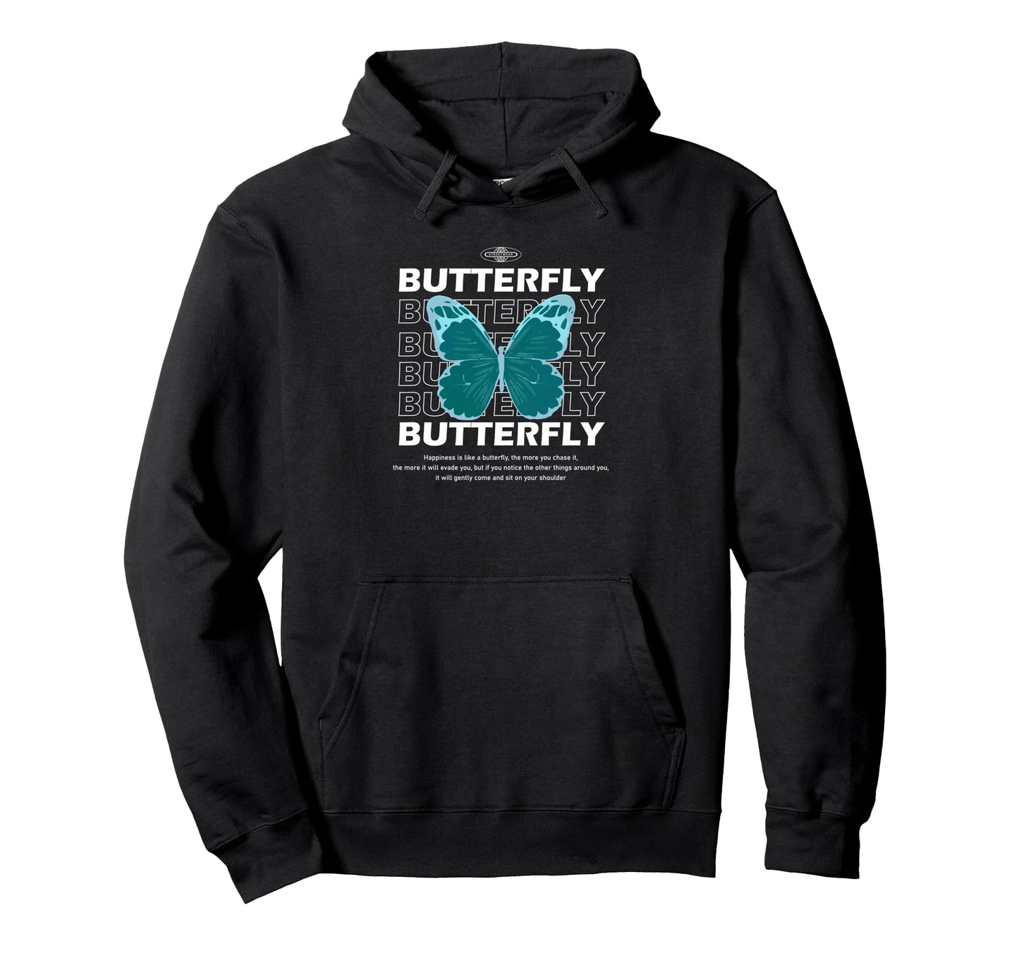Butterfly Y2K Grunge Aesthetic Hoodie - Minimalist Print for Adults - T-Shirt, Sweatshirt, Hoodie