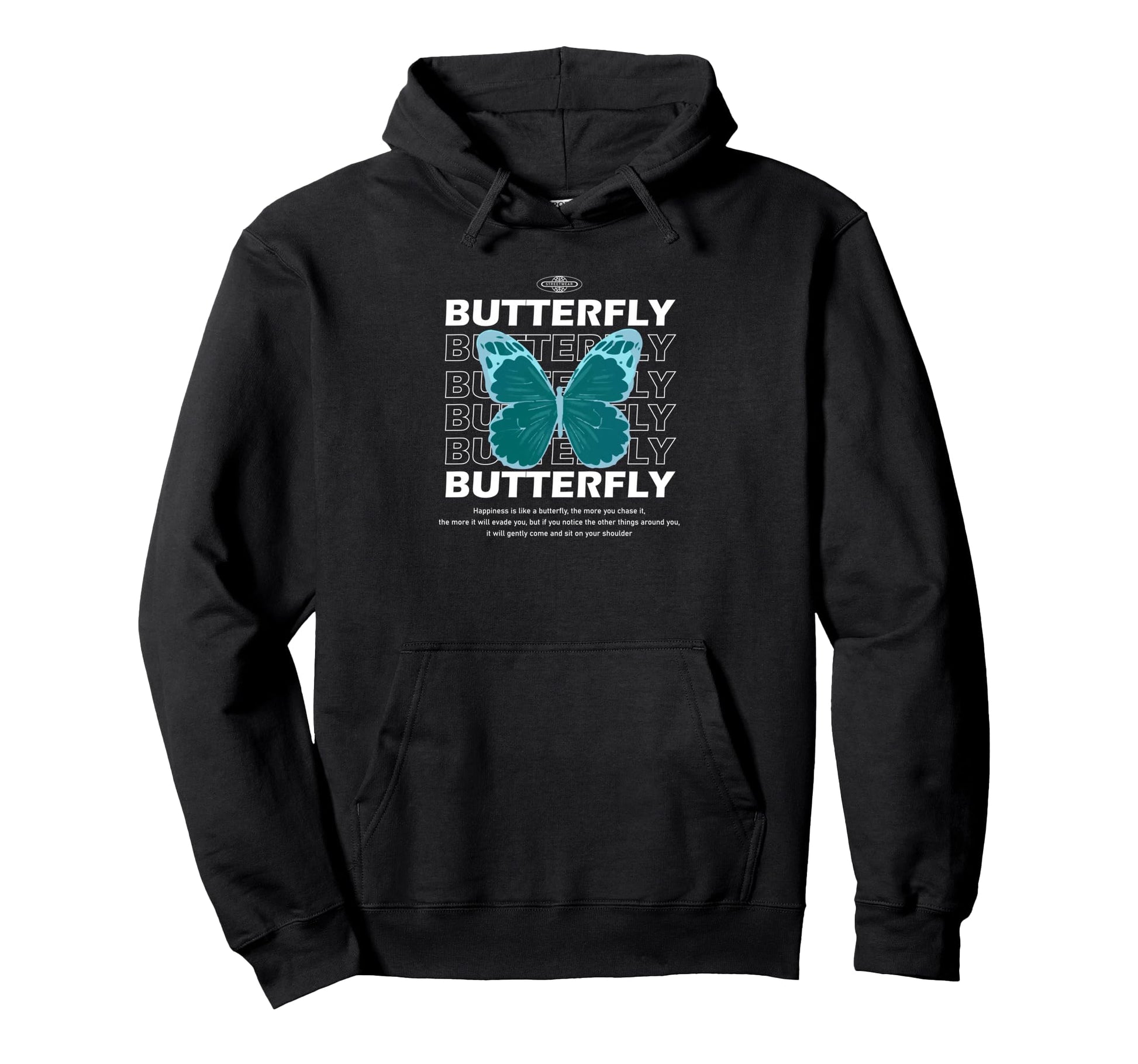 Butterfly Y2K Grunge Aesthetic Hoodie - Minimalist Print for Adults - T-Shirt, Sweatshirt, Hoodie
