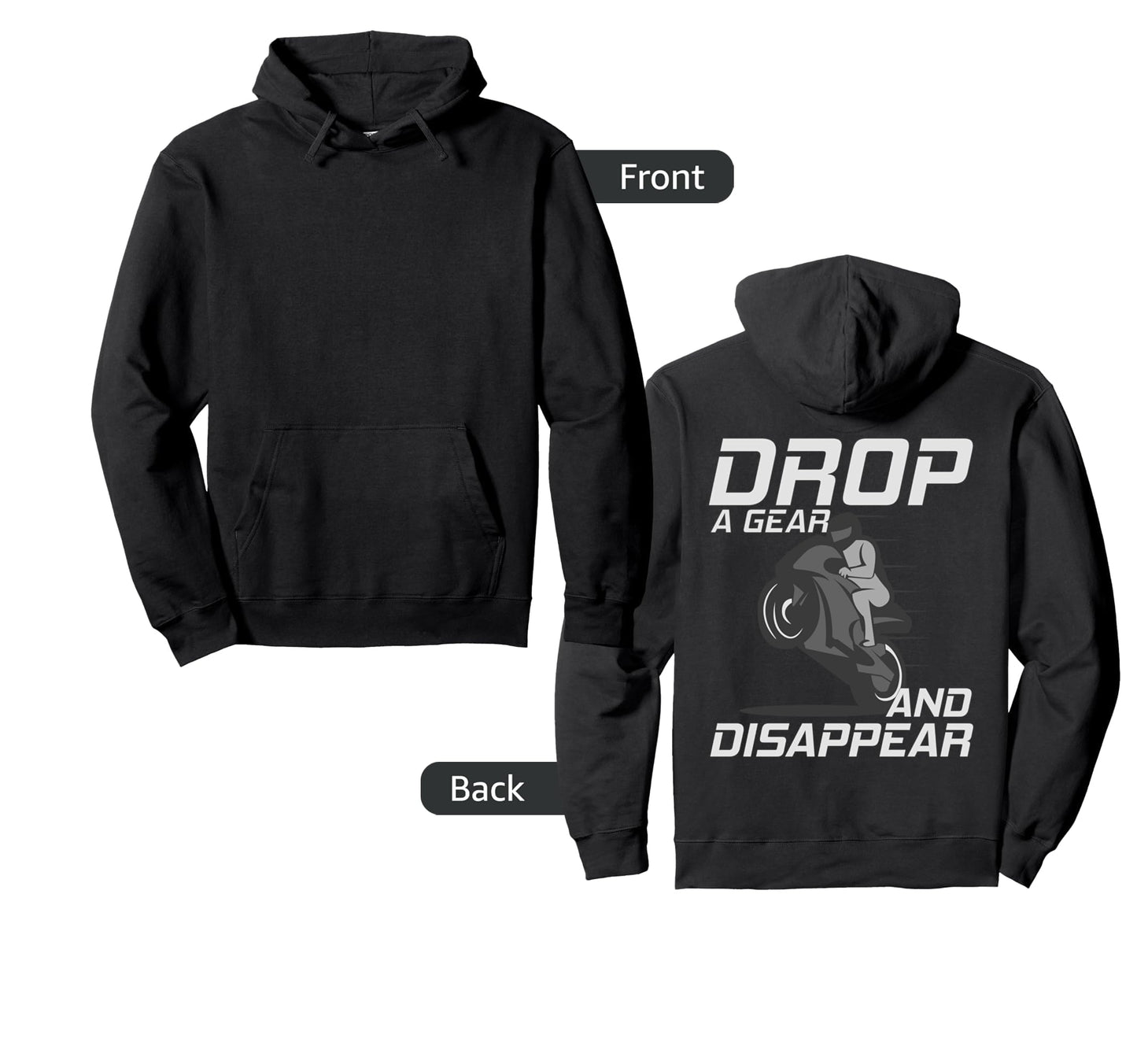 Funny Motorcycle Gift Drop Gear And Hoodie - Casual Everyday Wear Unisex - T-Shirt, Sweatshirt, Hoodie