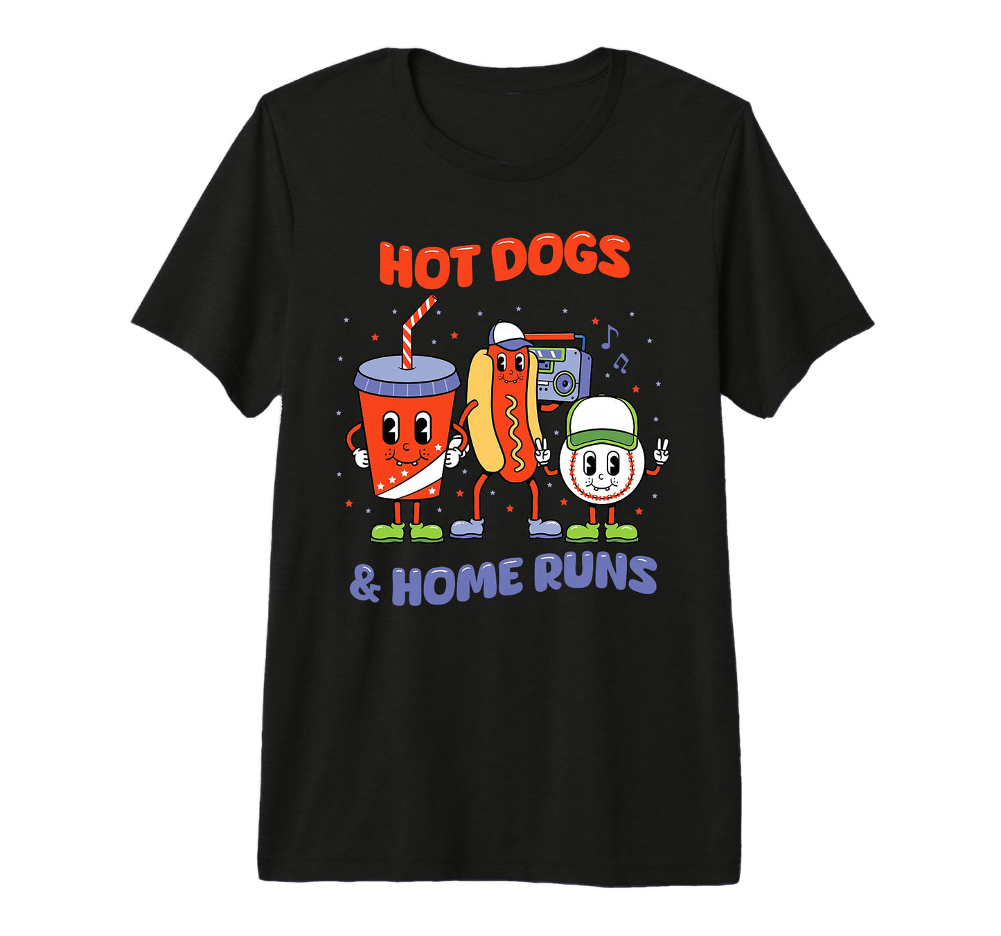 Hotdogs And Home Runs Touchdown T-Shirt - Casual Everyday Wear for Adults - T-Shirt, Sweatshirt, Hoodie