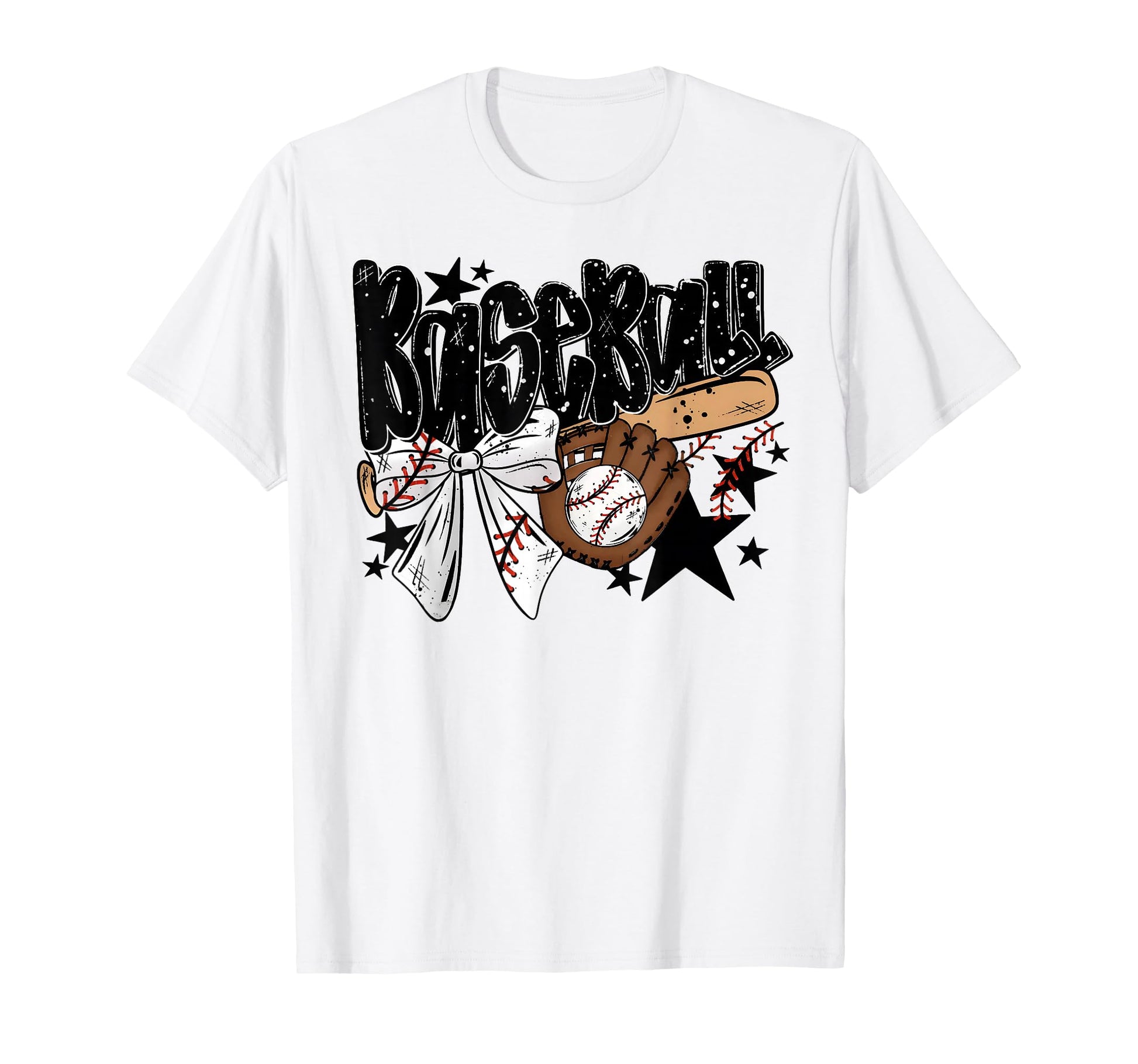 Baseball Season Coquette Bow T-Shirt - Casual Everyday Wear for Adults - T-Shirt, Sweatshirt, Hoodie