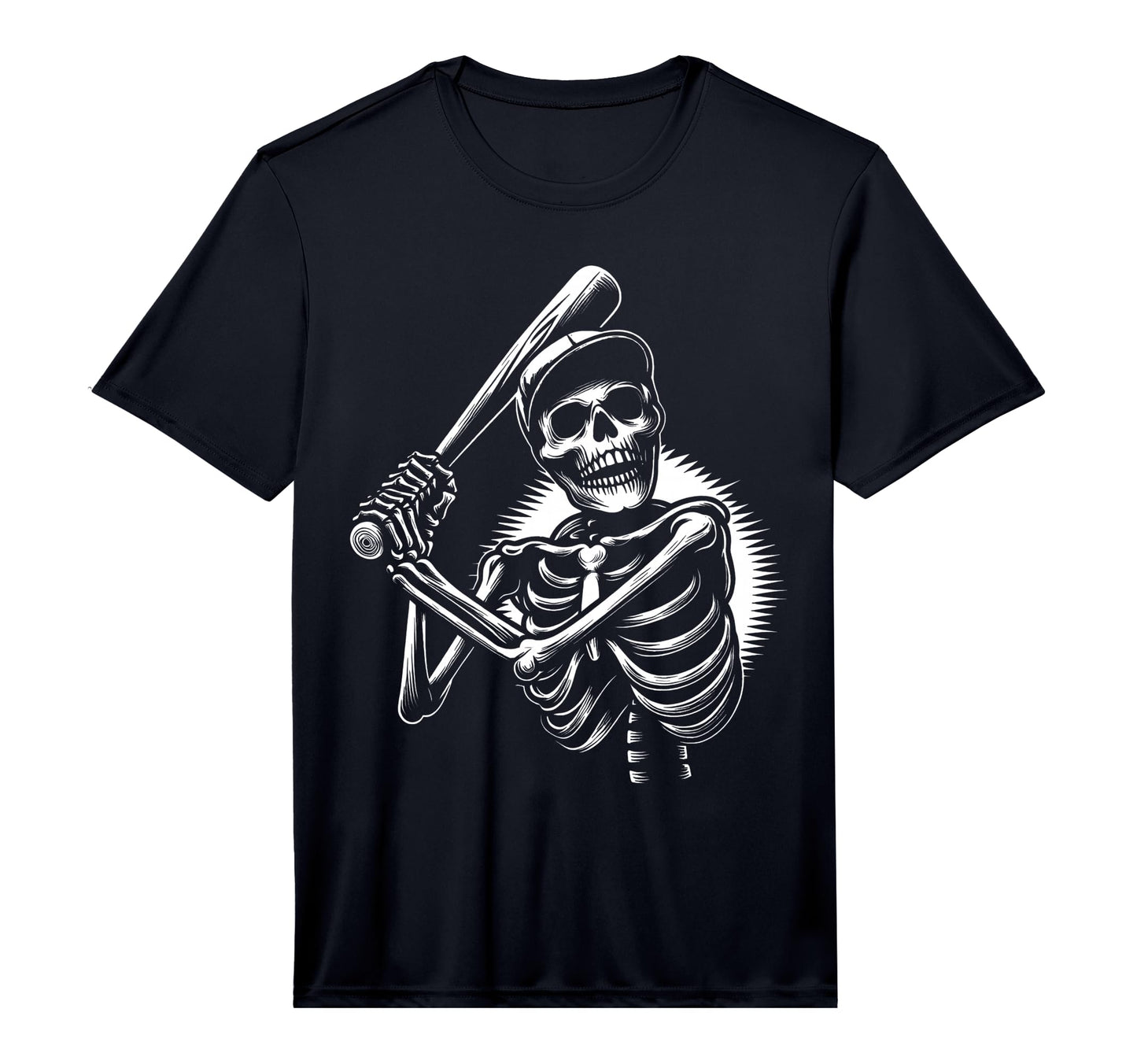 Baseball Skeleton Playing Baseball T-Shirt - Trendy Graphic Unisex - T-Shirt, Sweatshirt, Hoodie