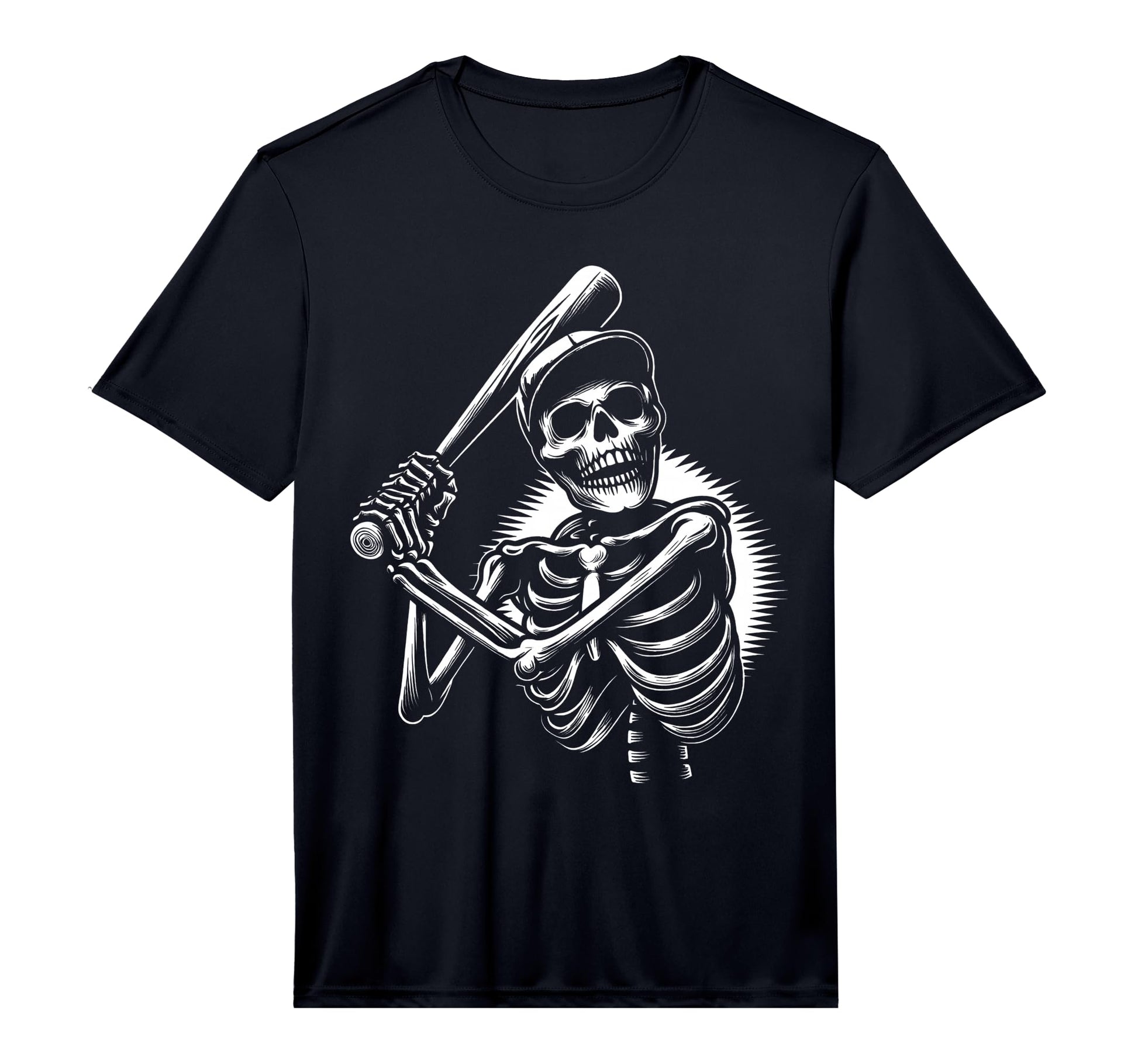 Baseball Skeleton Playing Baseball T-Shirt - Trendy Graphic Unisex - T-Shirt, Sweatshirt, Hoodie