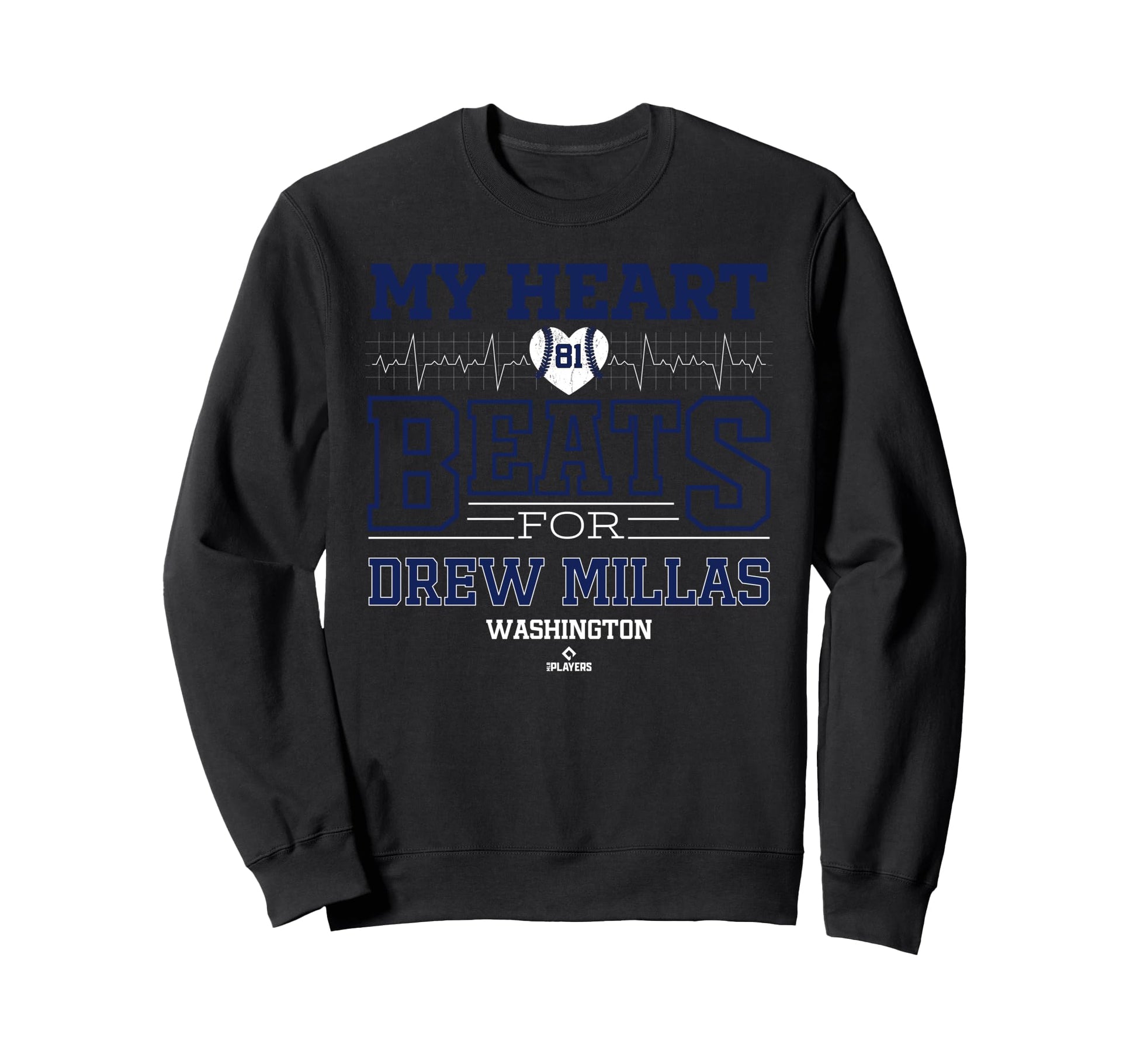 My Heart Beats Drew Millas Washington Sweatshirt - Custom Art Print Unisex - T-Shirt, Sweatshirt, Hoodie