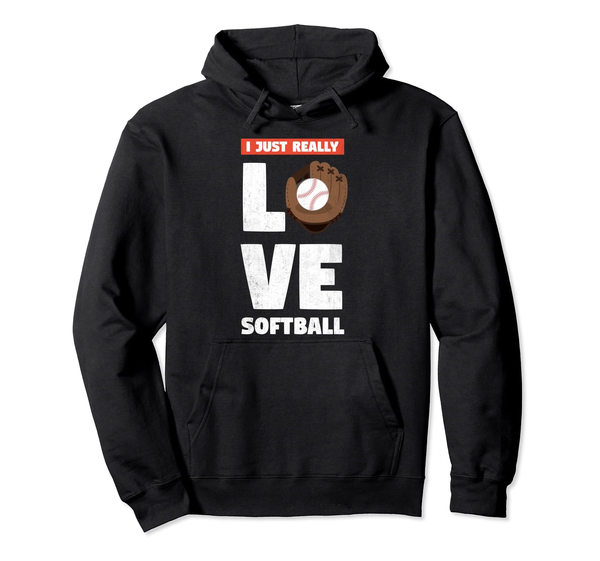 I Just Really Love Softball Baseball Hoodie - Aesthetic Graphic for Adults - T-Shirt, Sweatshirt, Hoodie