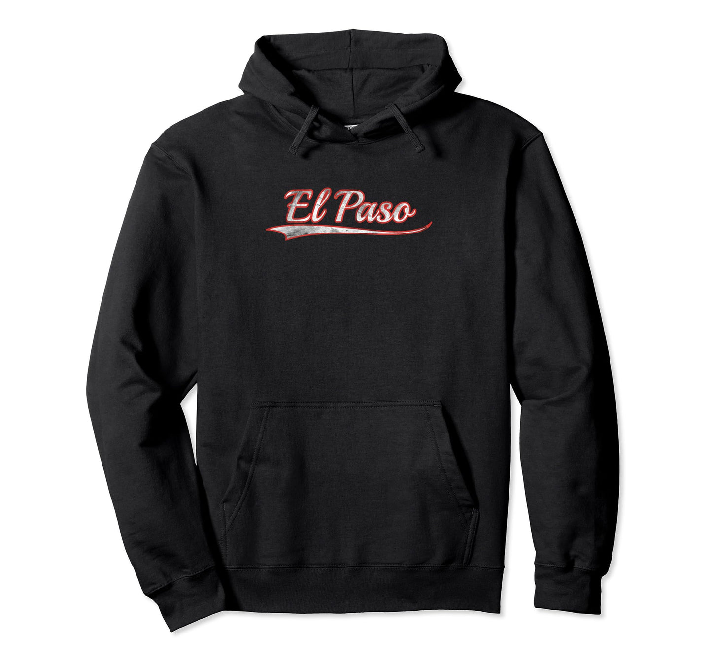 El Paso Varsity Distressed Throwback Hoodie - Trendy Graphic Unisex - T-Shirt, Sweatshirt, Hoodie