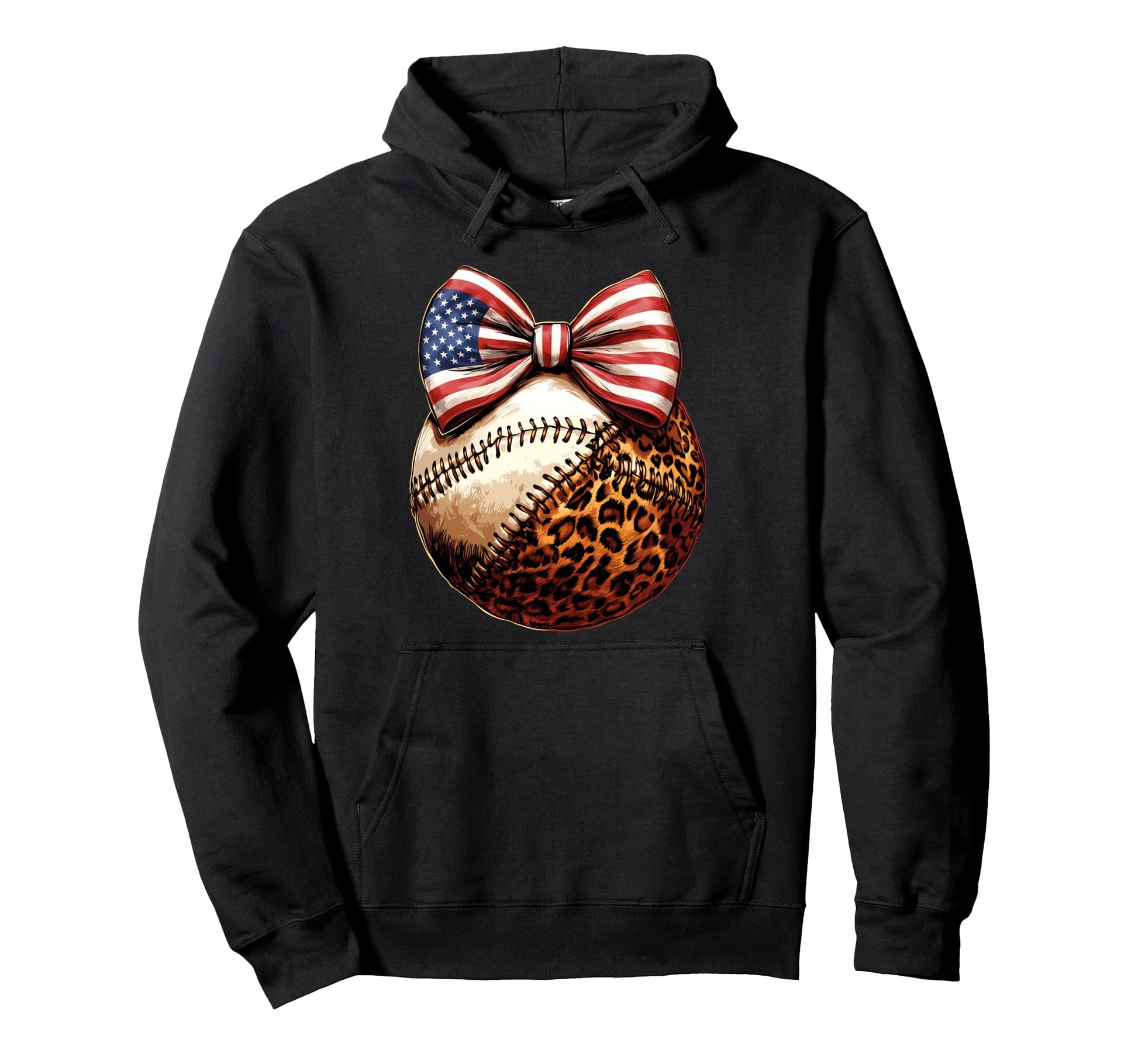 American Baseball Coquette Bow Hoodie - Trendy Graphic for Adults - T-Shirt, Sweatshirt, Hoodie