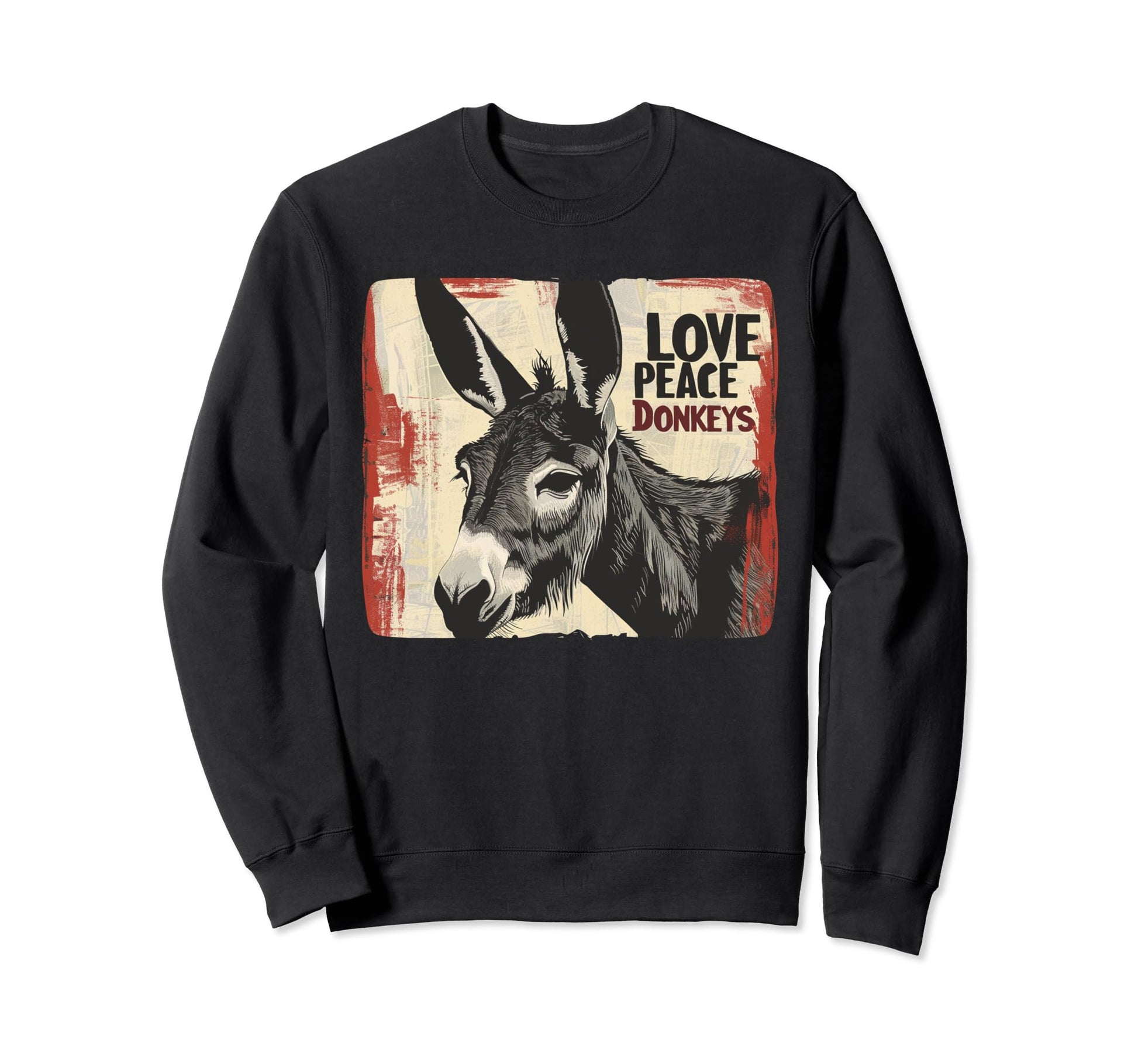 Love Peace Foals Costume Donkeys Sweatshirt - Custom Art Print Men Women - T-Shirt, Sweatshirt, Hoodie