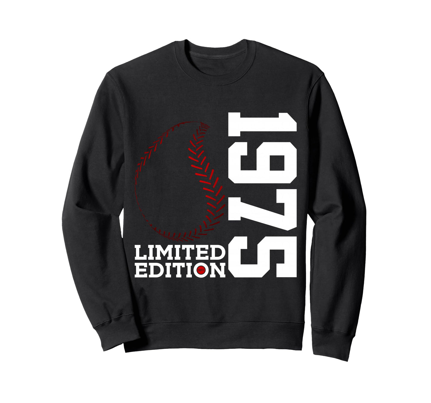 51St Birthday Baseball 1975 Sweatshirt - Fun Novelty Design Men Women - T-Shirt, Sweatshirt, Hoodie