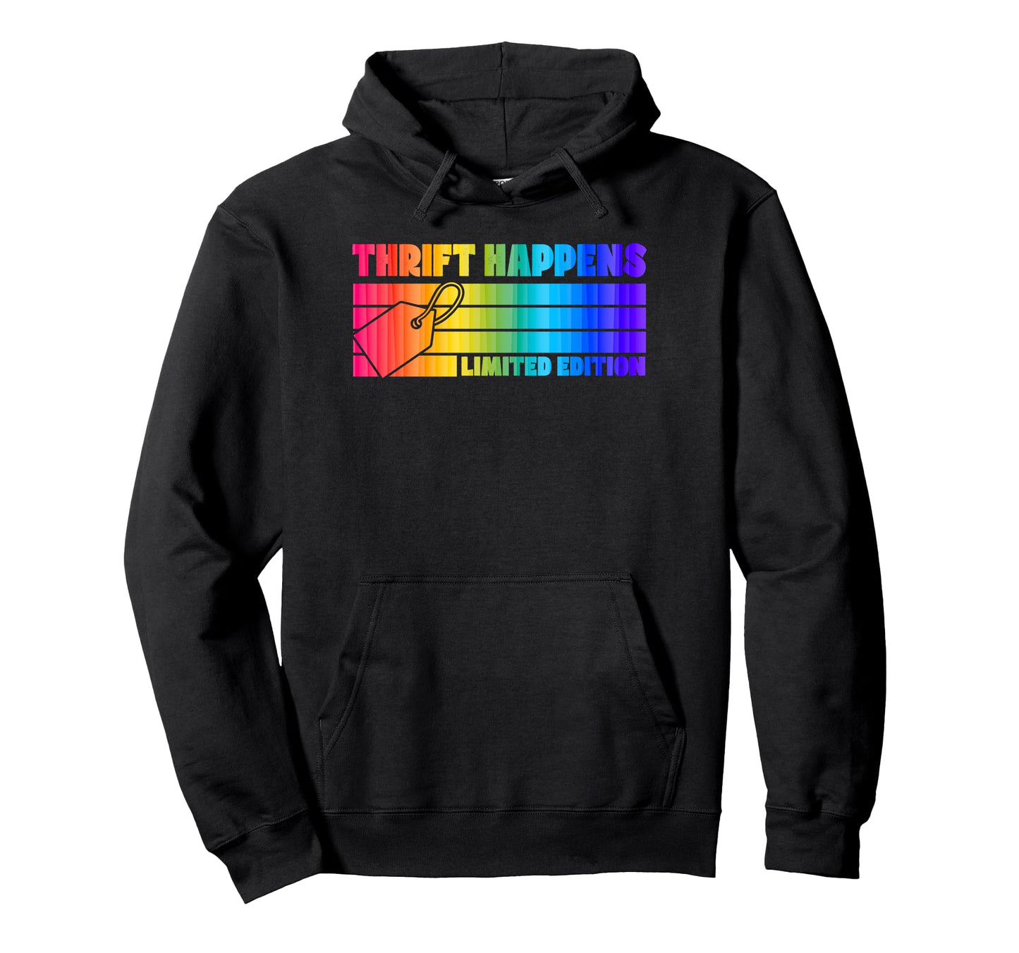 Thrift Happens 70S Camp Stripes Hoodie - Novelty Apparel Unisex - T-Shirt, Sweatshirt, Hoodie