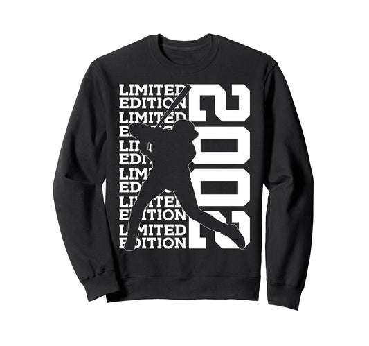 2002 Baseball 24Th Birthday Sweatshirt - Trendy Graphic for Adults - T-Shirt, Sweatshirt, Hoodie
