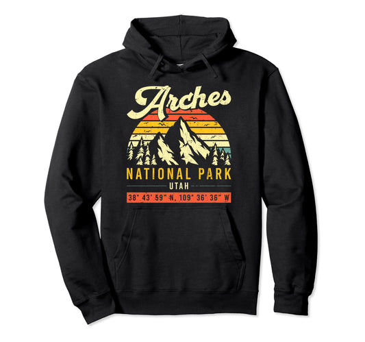 Arches Coordinates Utah National Park Hoodie - Streetwear Style Unisex - T-Shirt, Sweatshirt, Hoodie