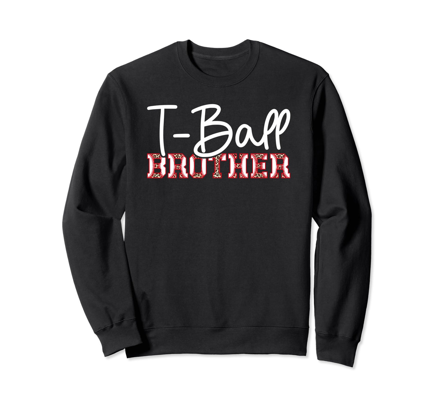 T Ball Brother Leopard Baseball T Sweatshirt - Unique Graphic Men Women - T-Shirt, Sweatshirt, Hoodie