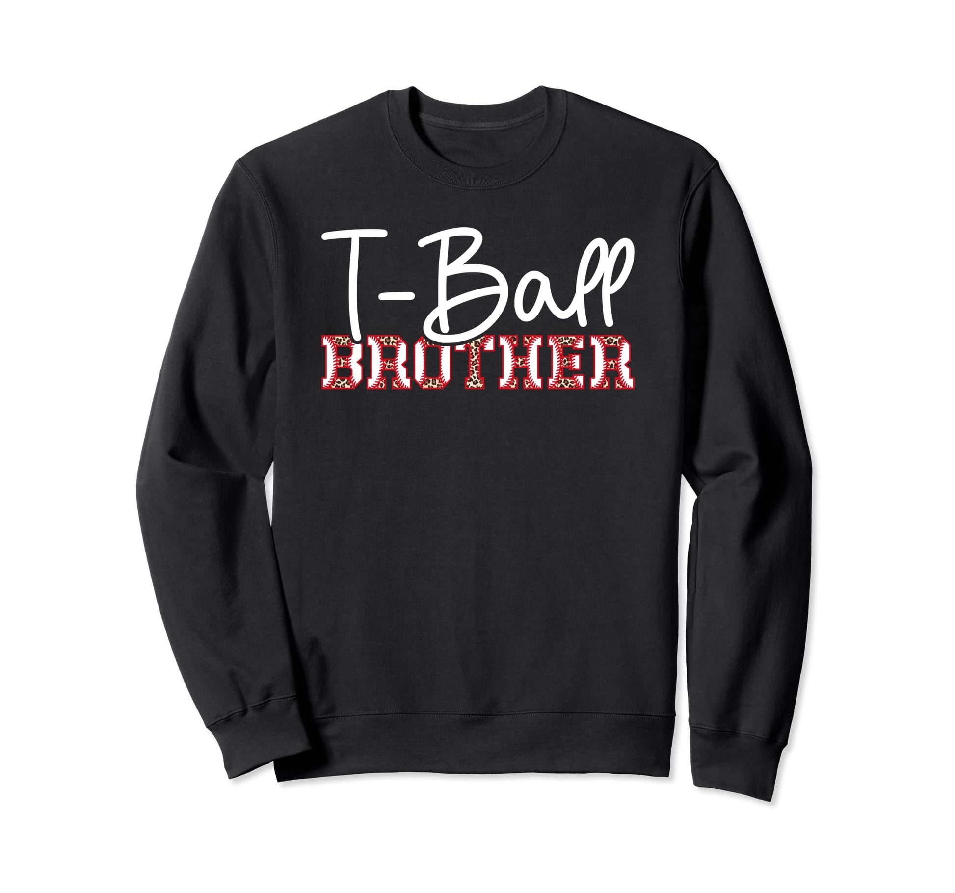 T Ball Brother Leopard Baseball T Sweatshirt - Unique Graphic Men Women - T-Shirt, Sweatshirt, Hoodie