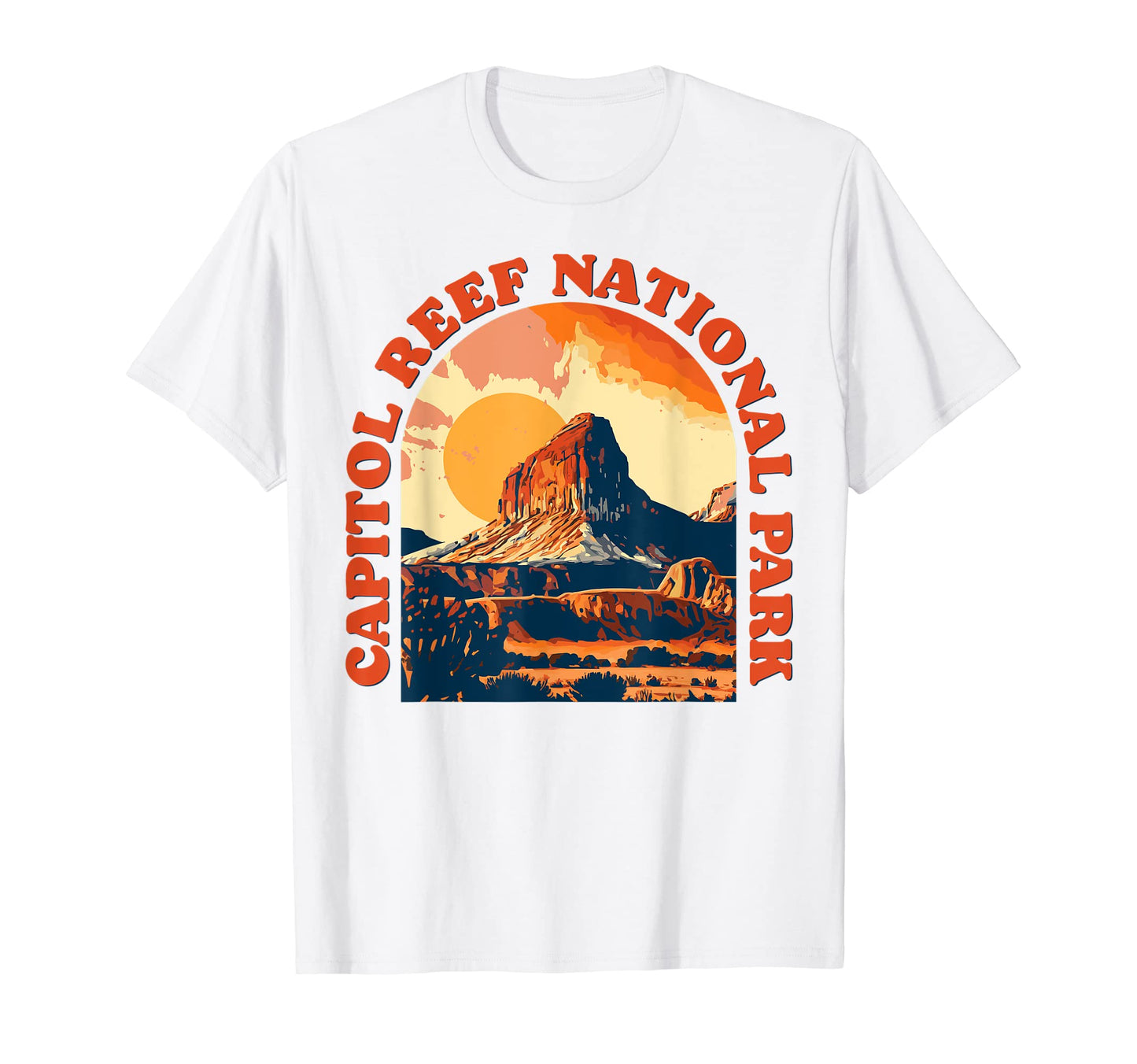 Capitol Reef National Park Utah 80S Vieb T-Shirt - Aesthetic Graphic Unisex - T-Shirt, Sweatshirt, Hoodie