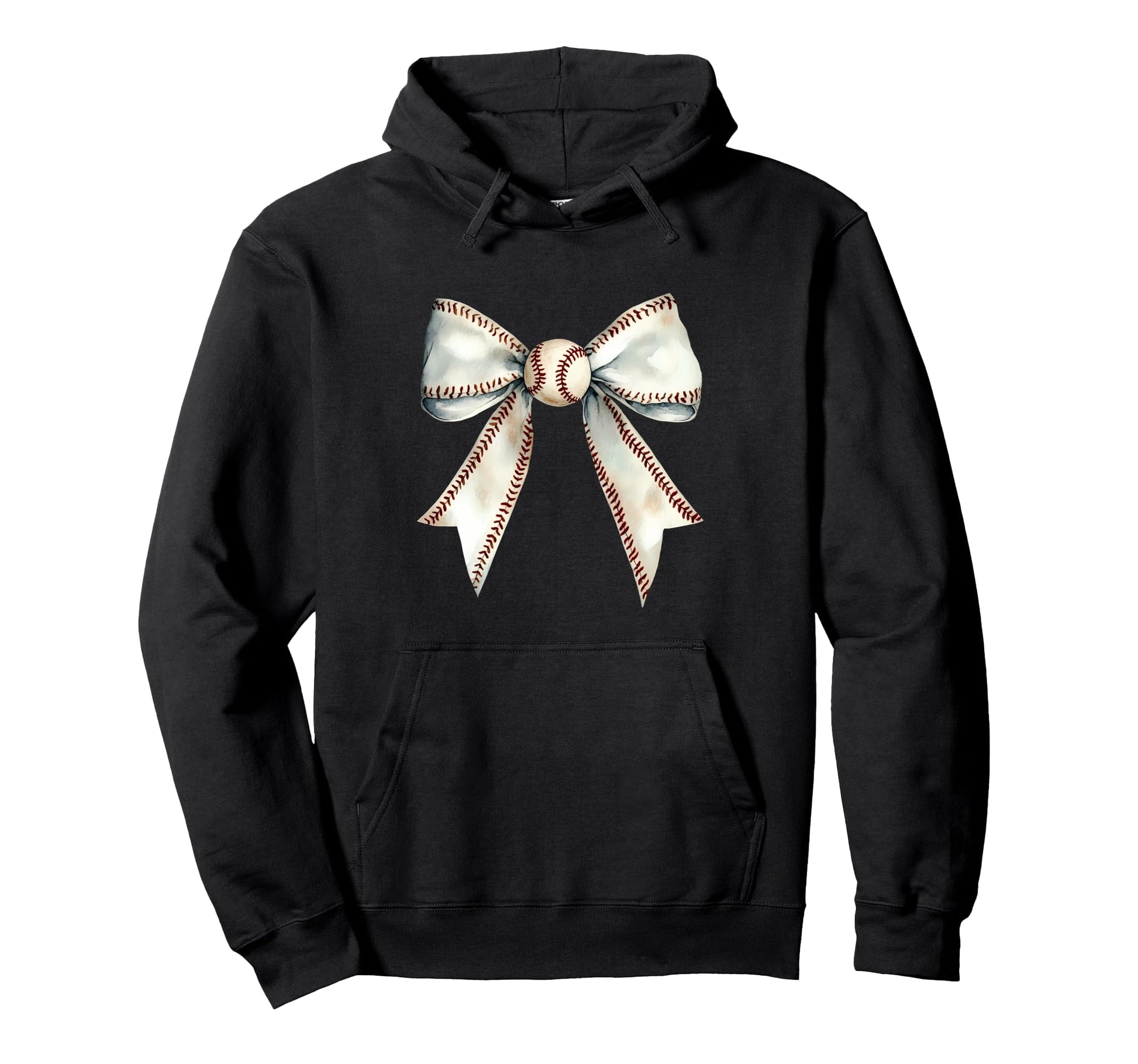 Baseball Coquette Bow Baseball Mom Hoodie - Graphic Print for Adults - T-Shirt, Sweatshirt, Hoodie