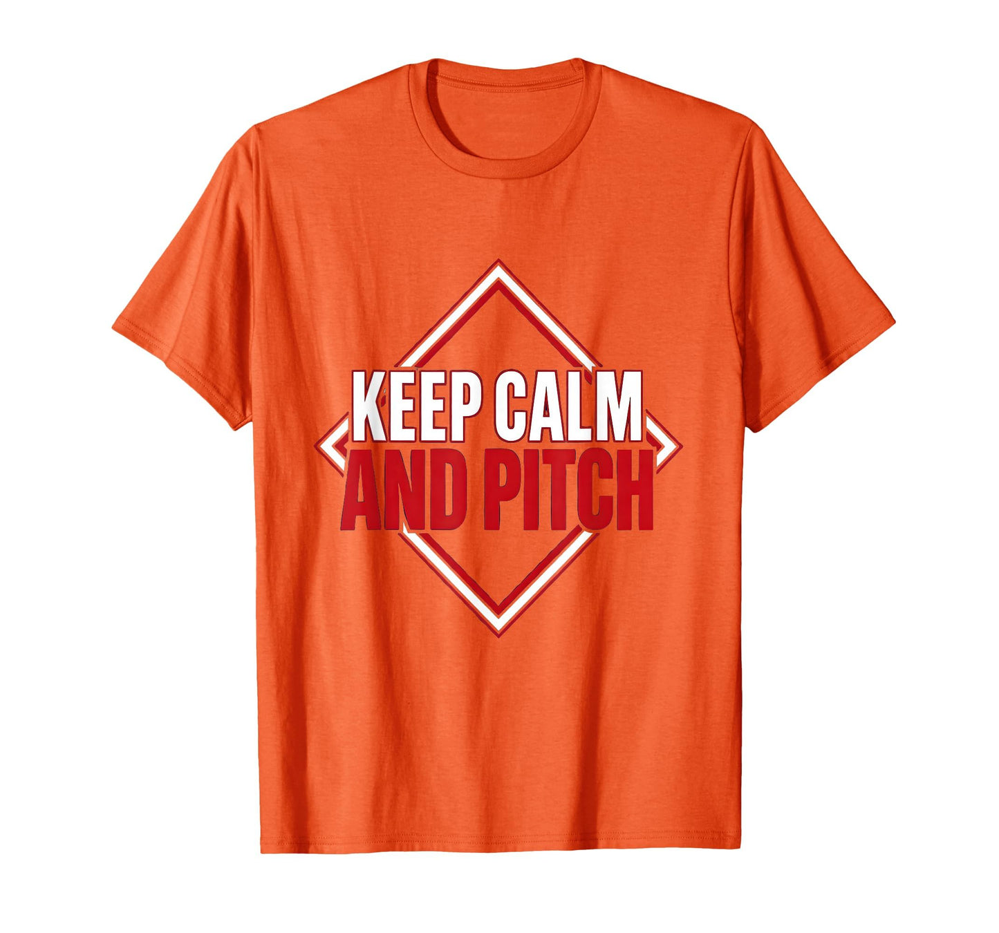 Keep Calm And Pitch Baseball Fan T-Shirt - Graphic Print for Adults - T-Shirt, Sweatshirt, Hoodie