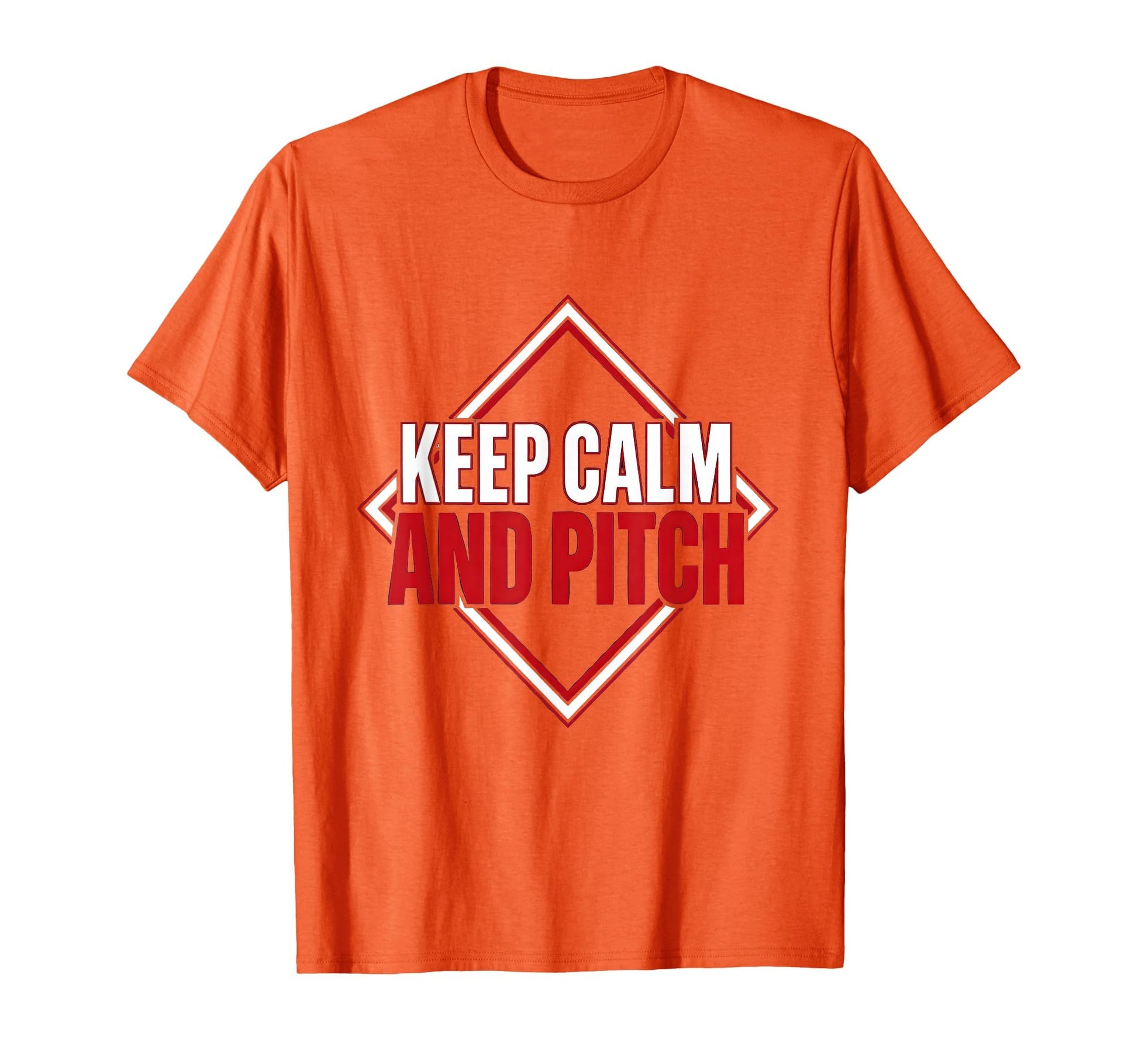Keep Calm And Pitch Baseball Fan T-Shirt - Graphic Print for Adults - T-Shirt, Sweatshirt, Hoodie