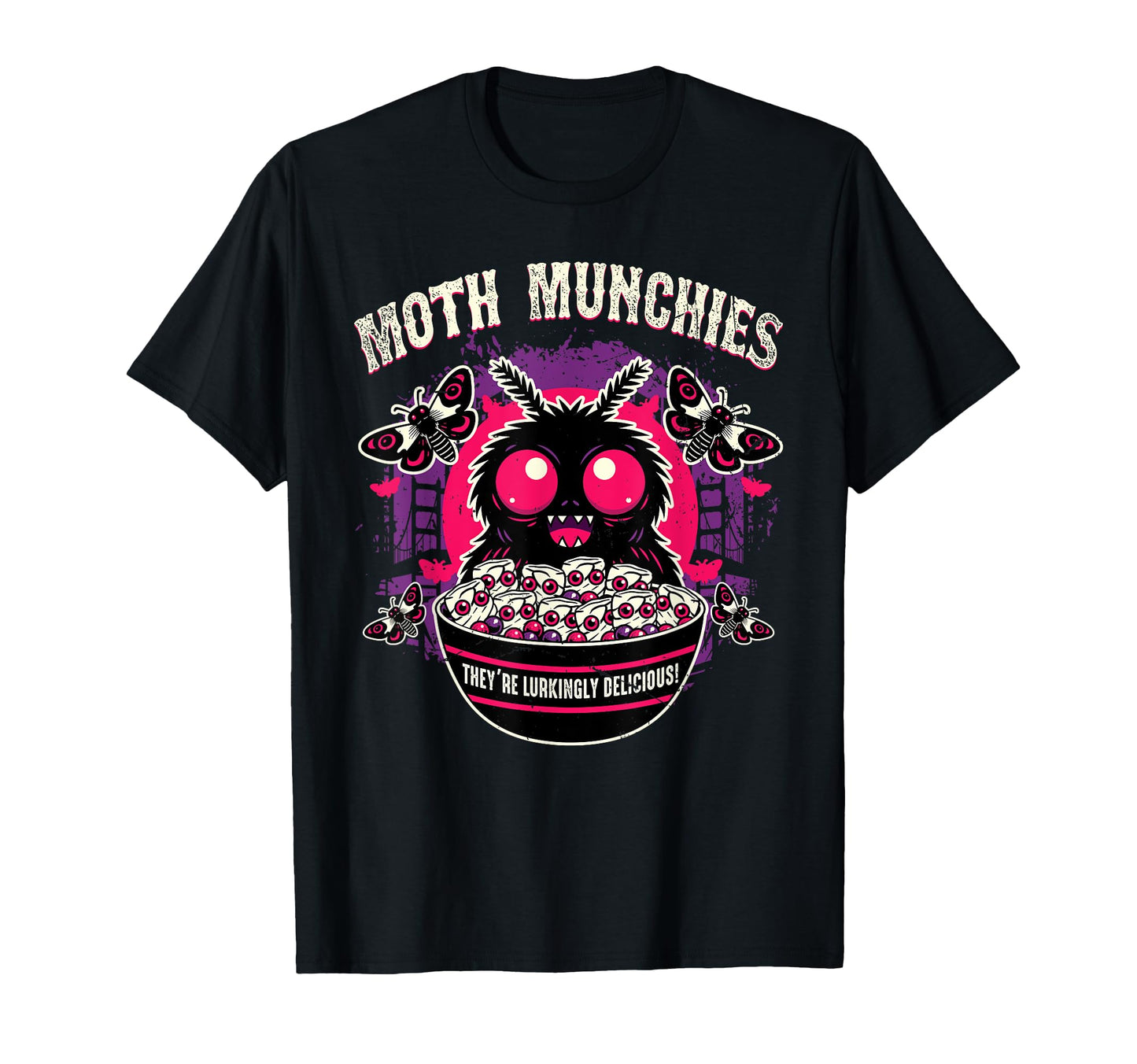 Moth Munchies Cereal Parody Mothman T-Shirt - Aesthetic Graphic Unisex - T-Shirt, Sweatshirt, Hoodie