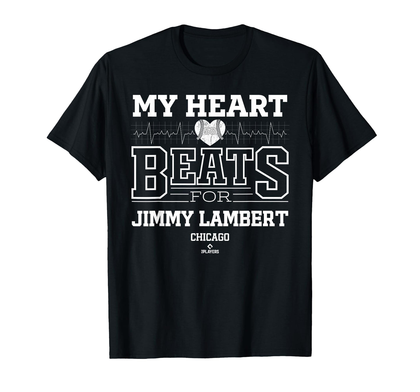 My Heart Beats Jimmy Lambert Chicago T-Shirt - Fun Novelty Design Unisex - T-Shirt, Sweatshirt, Hoodie