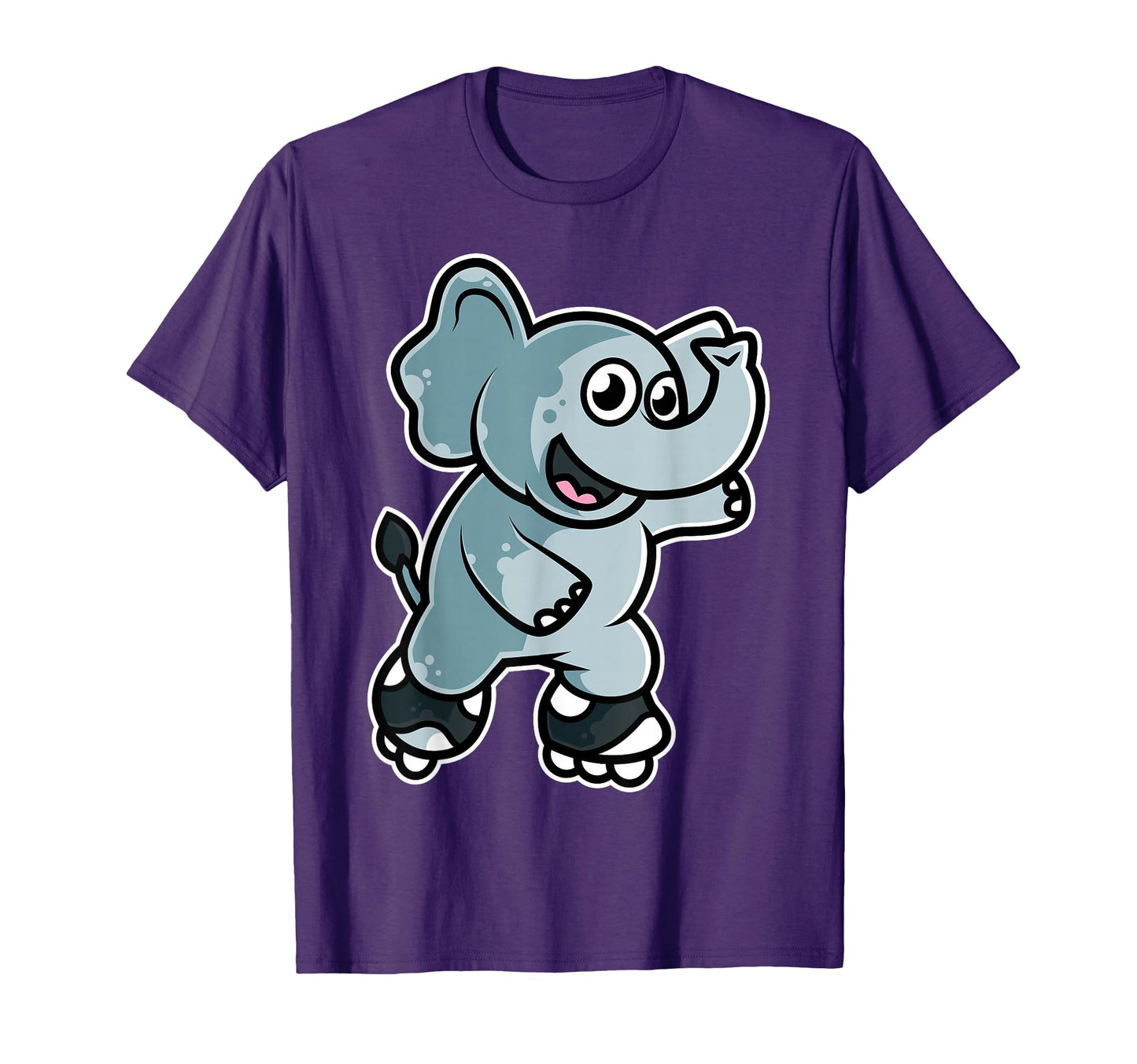 Elephant Roller Skate T-Shirt - Novelty Apparel Unisex - T-Shirt, Sweatshirt, Hoodie