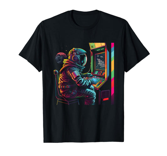 Arcade Planets Universe Gaming Astronaut T-Shirt - Unique Graphic Unisex - T-Shirt, Sweatshirt, Hoodie