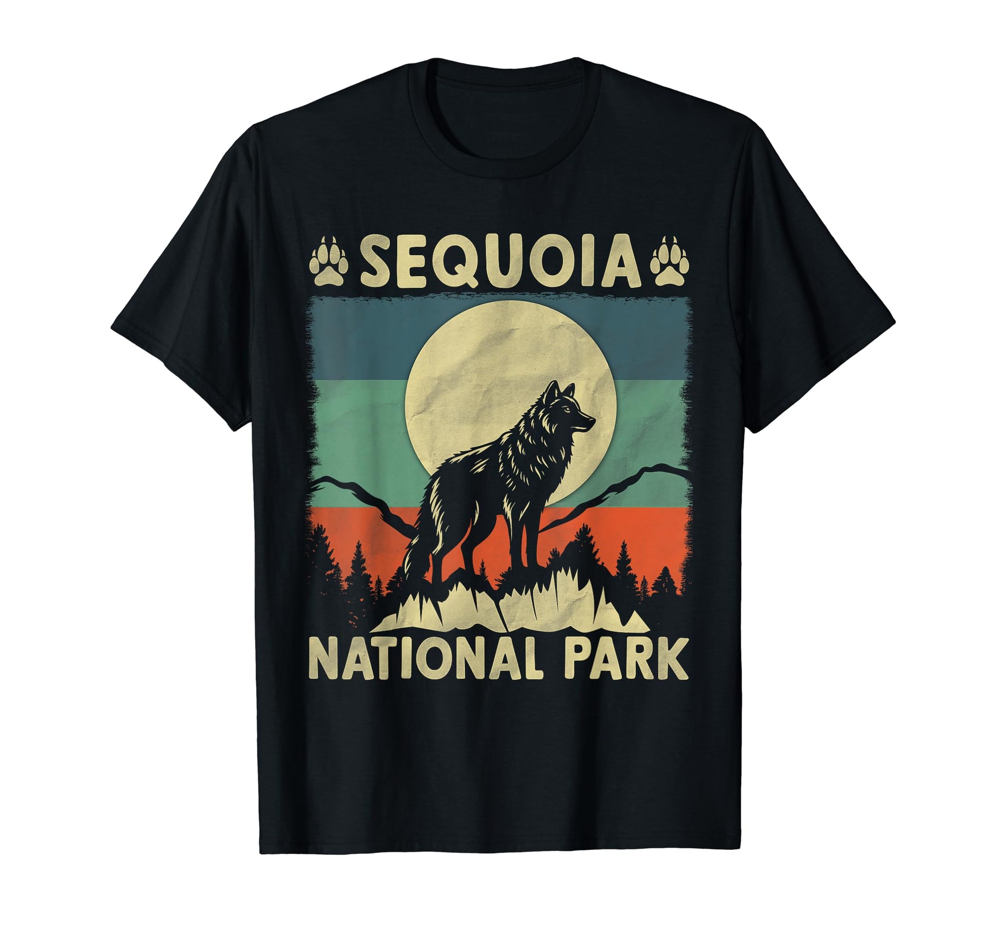 Wolf Sequoia National Park T-Shirt - Aesthetic Graphic Men Women - T-Shirt, Sweatshirt, Hoodie