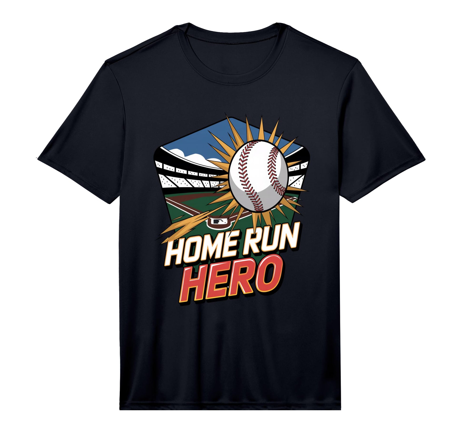 Home Run Hero Baseball Champions T-Shirt - Fun Novelty Design Men Women - T-Shirt, Sweatshirt, Hoodie