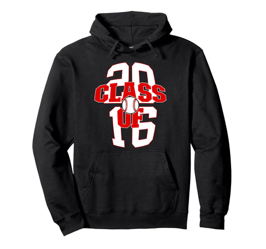 10 Years Class 2016 Baseball 10Th Hoodie - Fun Novelty Design Unisex - T-Shirt, Sweatshirt, Hoodie