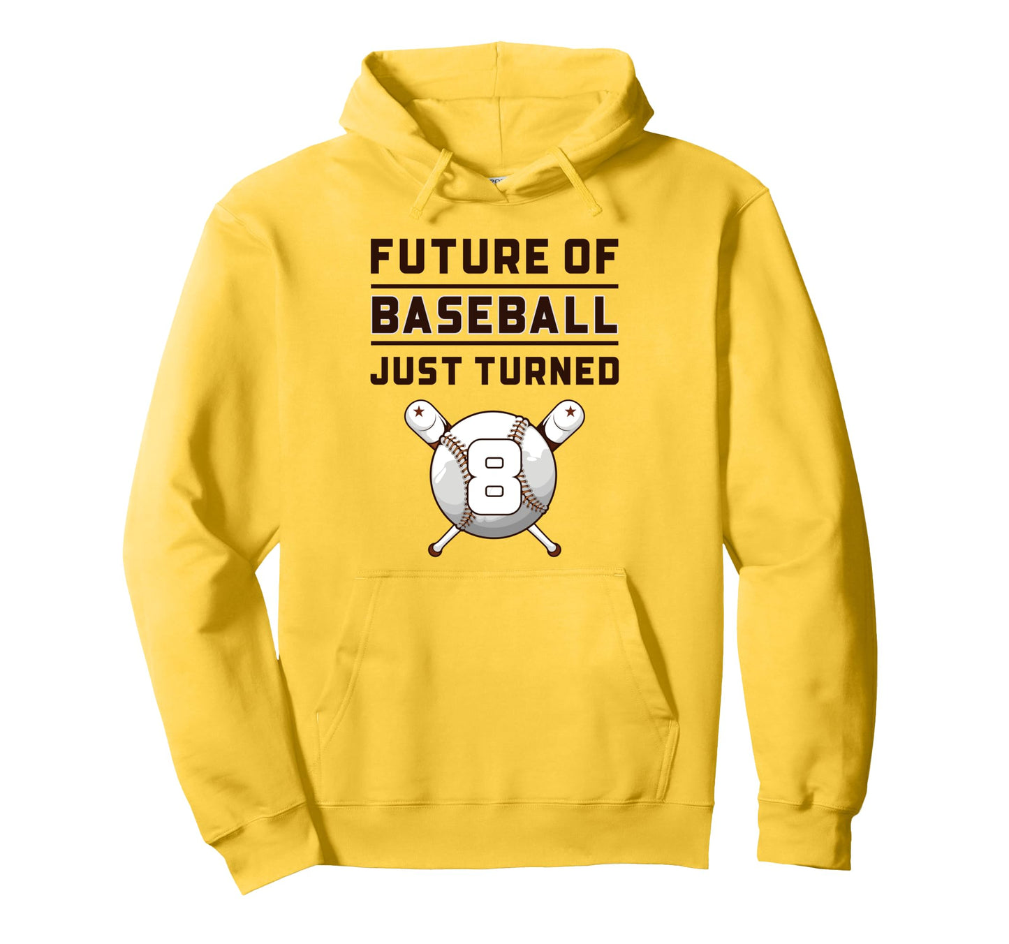 8 Year Old Baseball Birthday Hoodie - Aesthetic Graphic for Adults - T-Shirt, Sweatshirt, Hoodie