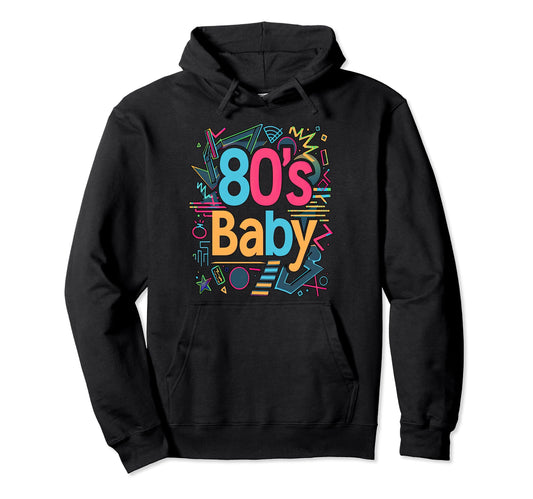 80S 1980S Party Costume Synthwave Hoodie - Streetwear Style for Adults - T-Shirt, Sweatshirt, Hoodie
