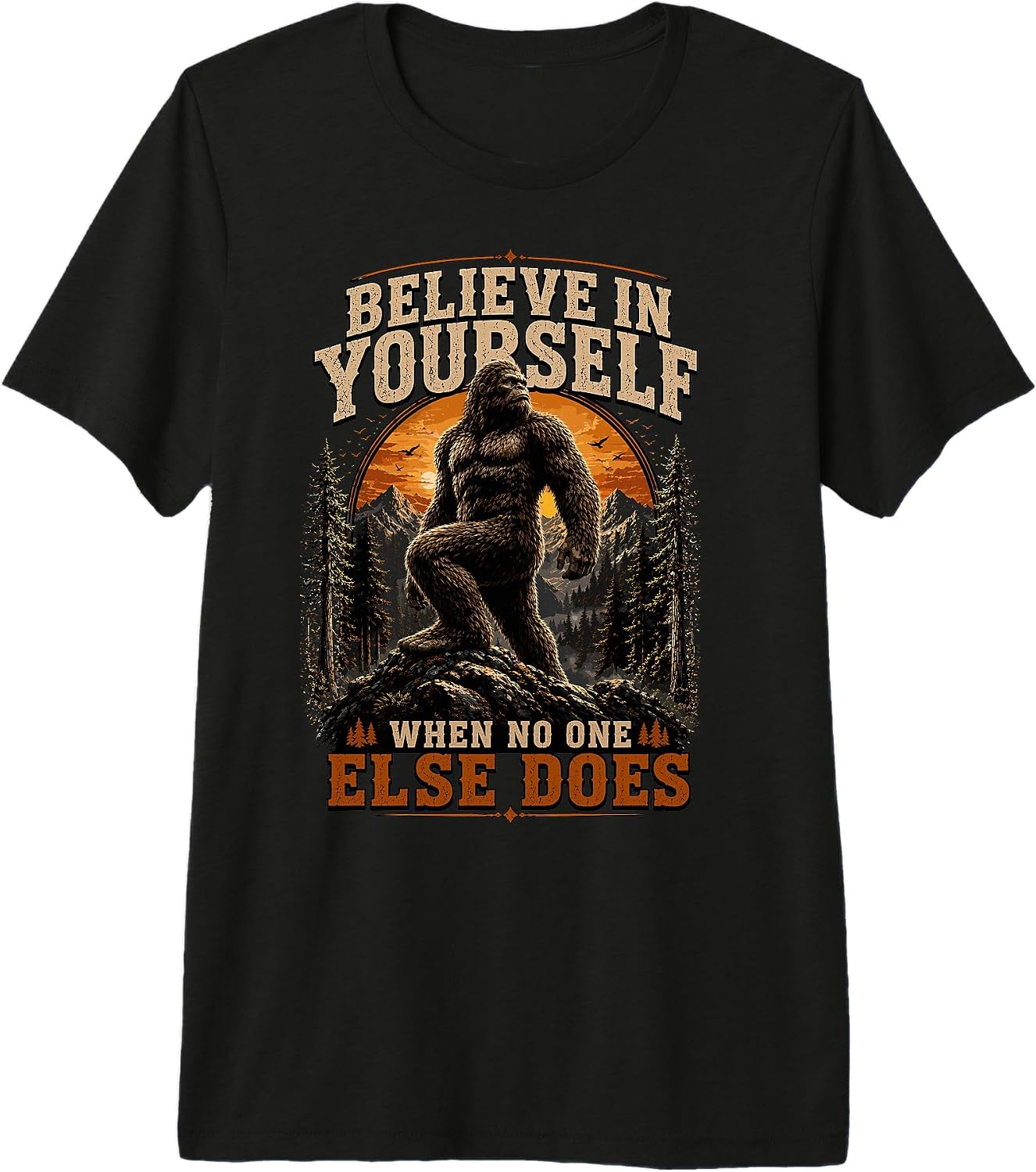 Sasquatch Costume Bigfoot Hiking Camping Outfit - Adult & Kids T-Shirts, Sweatshirts & Hoodies apparel design preview 1