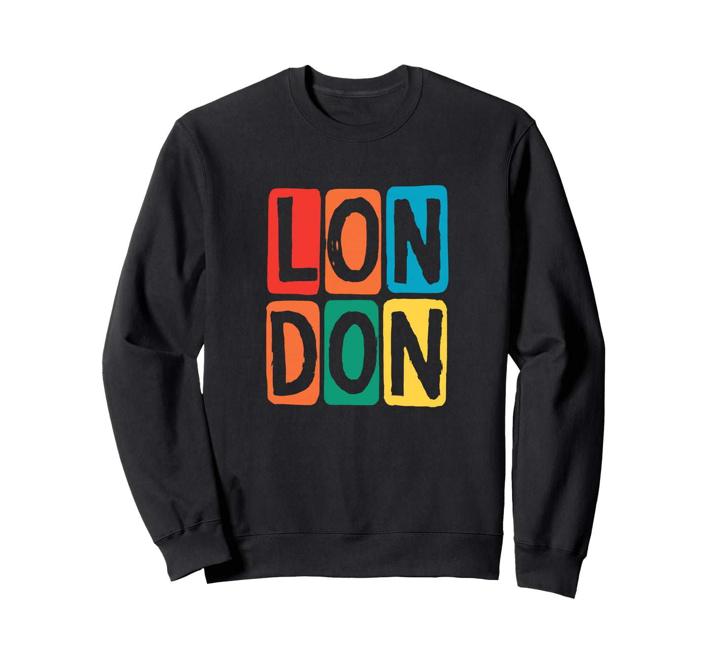 London Block Typography Bold Sweatshirt - Streetwear Style for Adults - T-Shirt, Sweatshirt, Hoodie