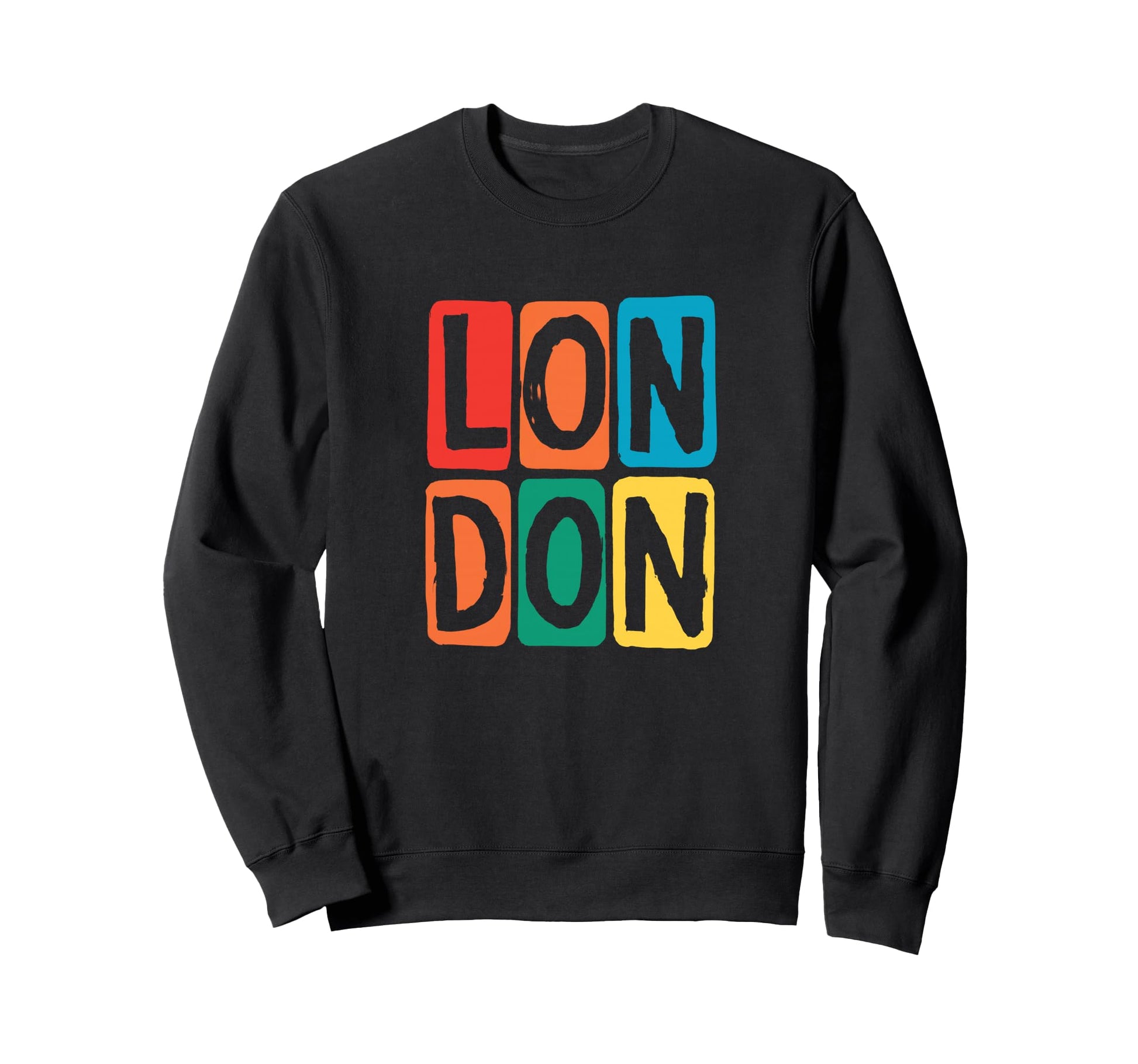 London Block Typography Bold Sweatshirt - Streetwear Style for Adults - T-Shirt, Sweatshirt, Hoodie