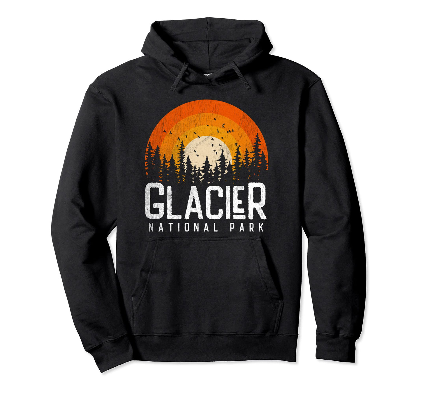 Glacier National Park 70S 80S Gift Hoodie - Aesthetic Graphic Men Women - T-Shirt, Sweatshirt, Hoodie