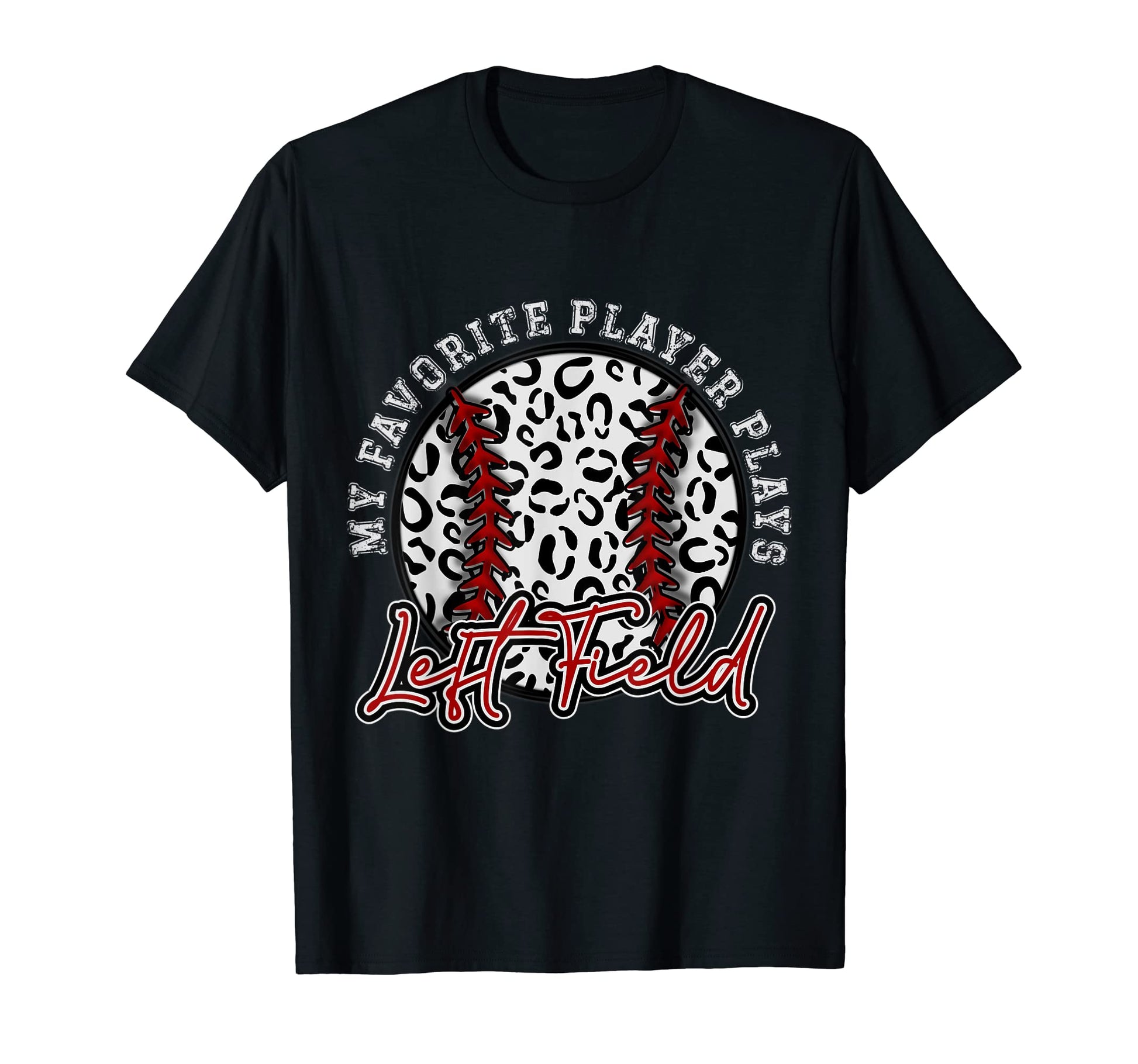 Leopard Cheetah Baseball Left Field T-Shirt - Streetwear Style Men Women - T-Shirt, Sweatshirt, Hoodie