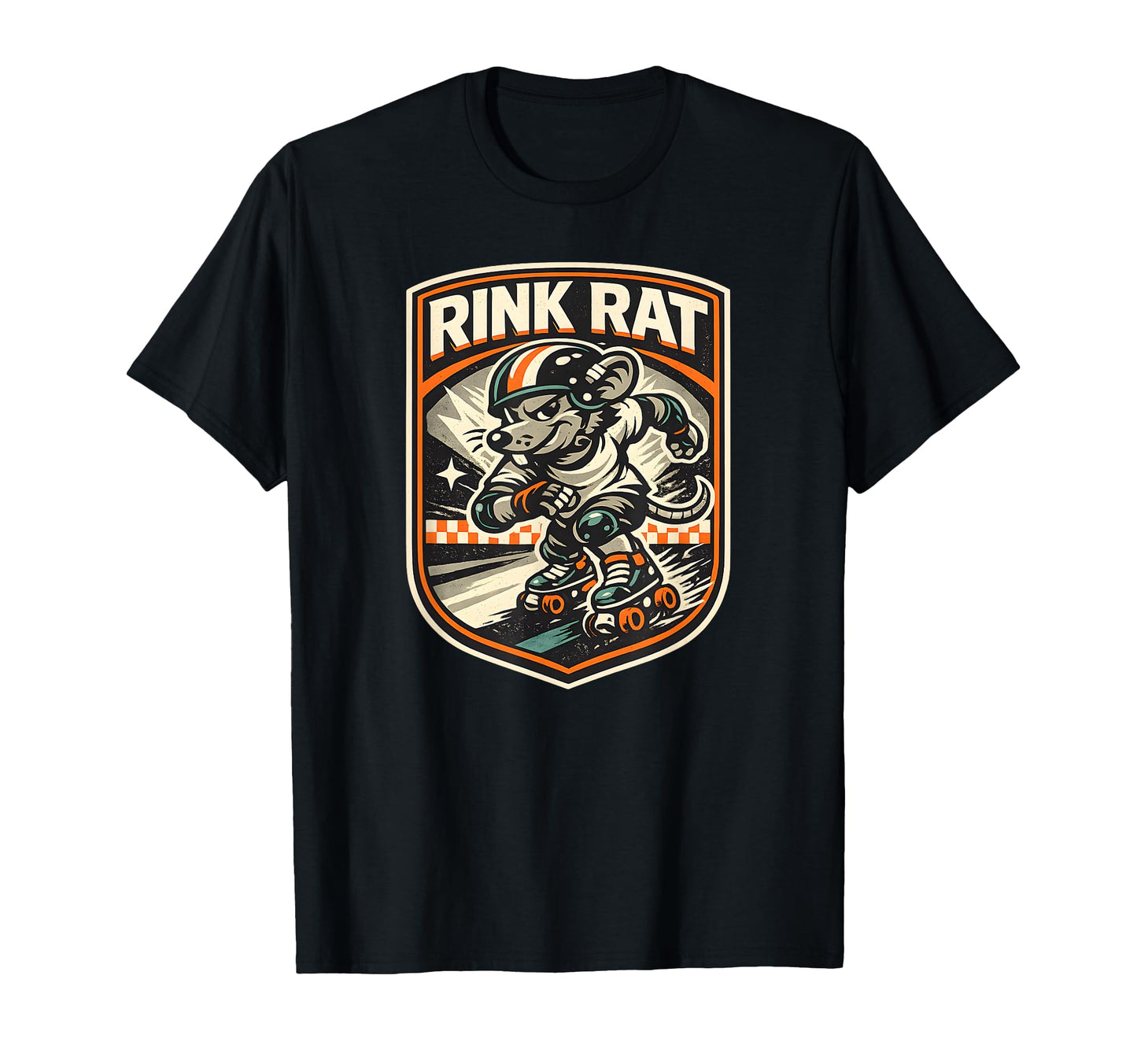 Rink Rat Roller Derby Rollerskater T-Shirt - Aesthetic Graphic for Adults - T-Shirt, Sweatshirt, Hoodie