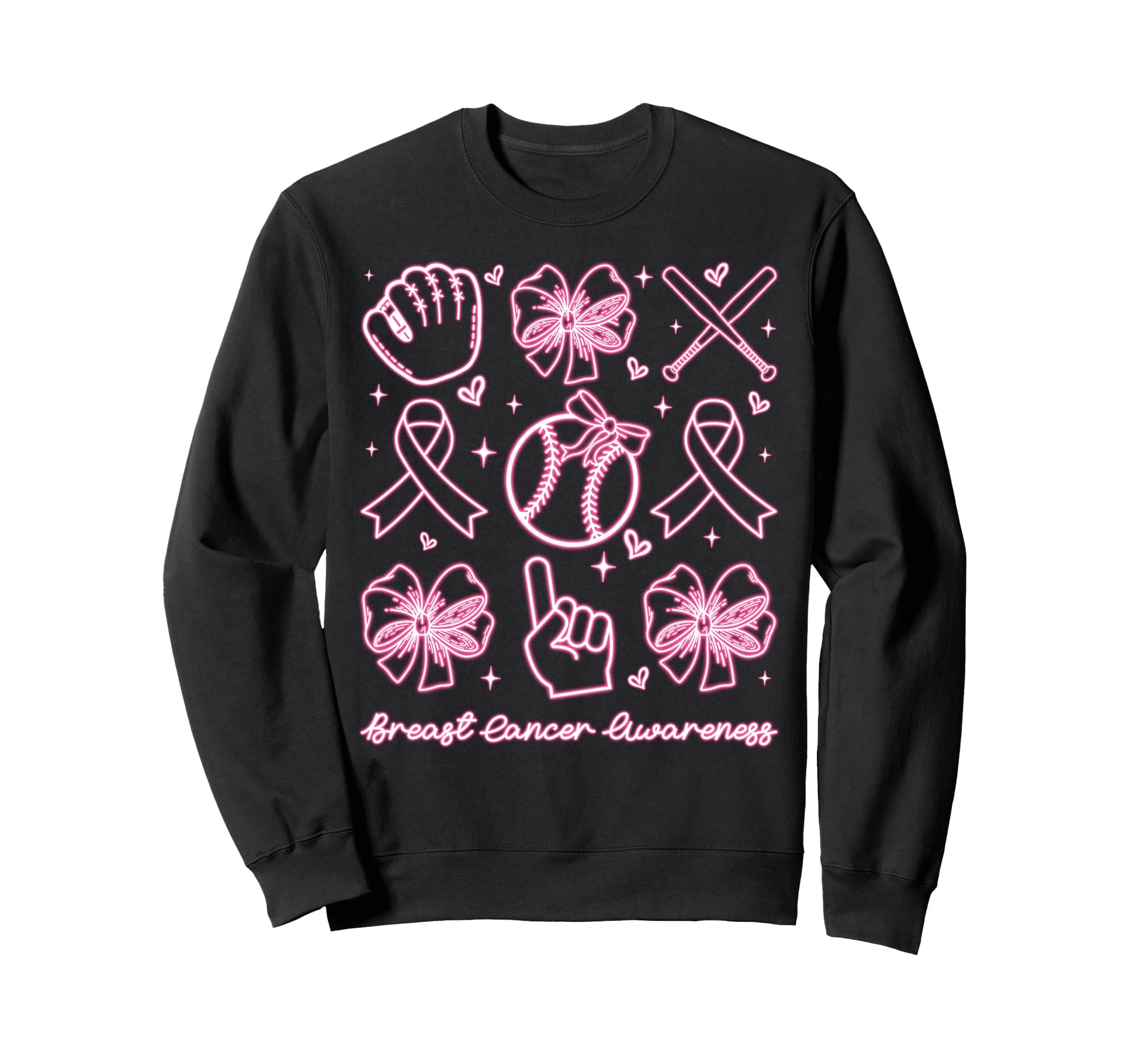 Breast Cancer Awareness Warriors Sweatshirt - Graphic Print Men Women - T-Shirt, Sweatshirt, Hoodie