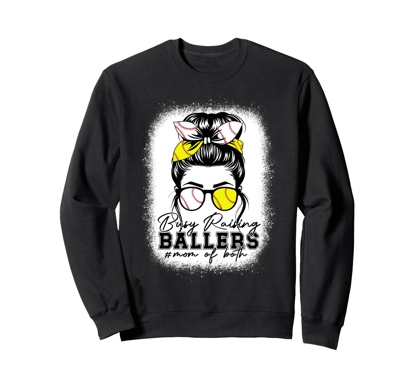 Busy Raising Ballers Baseball Sweatshirt - Graphic Print for Adults - T-Shirt, Sweatshirt, Hoodie