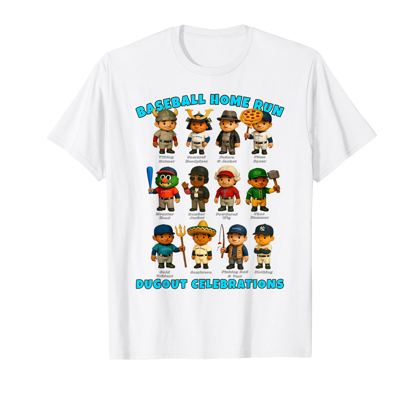 Baseball Homerun City Team Dugout T-Shirt - Novelty Apparel Unisex - T-Shirt, Sweatshirt, Hoodie