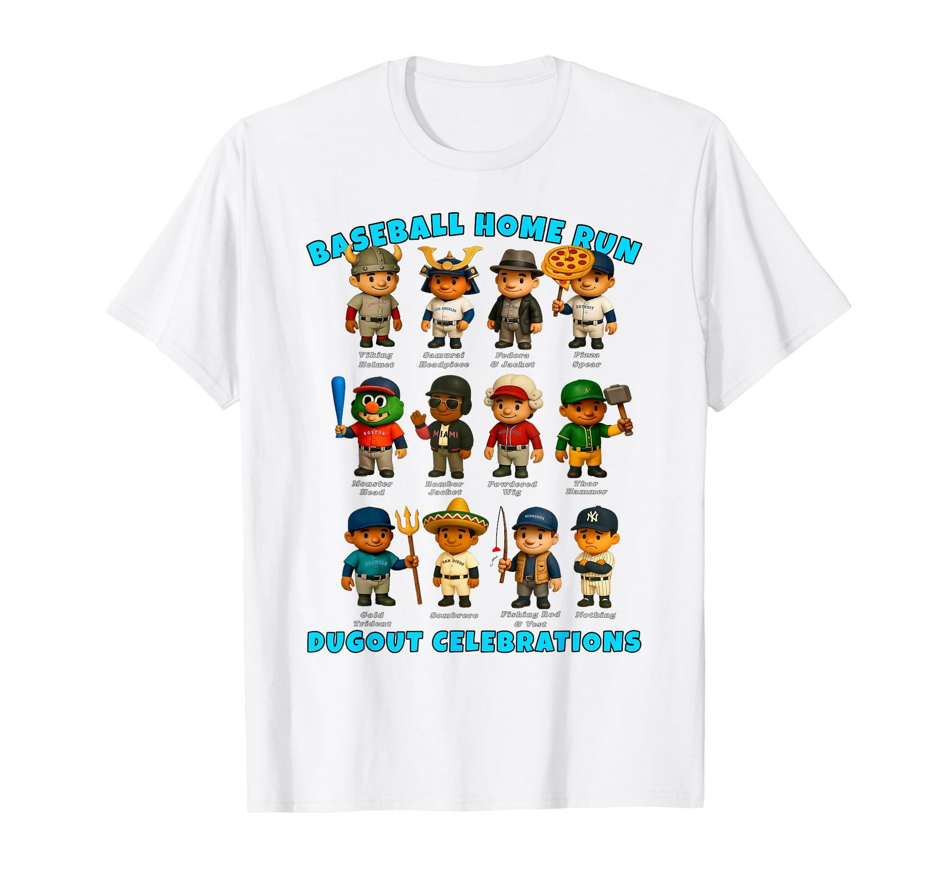 Baseball Homerun City Team Dugout T-Shirt - Novelty Apparel Unisex - T-Shirt, Sweatshirt, Hoodie