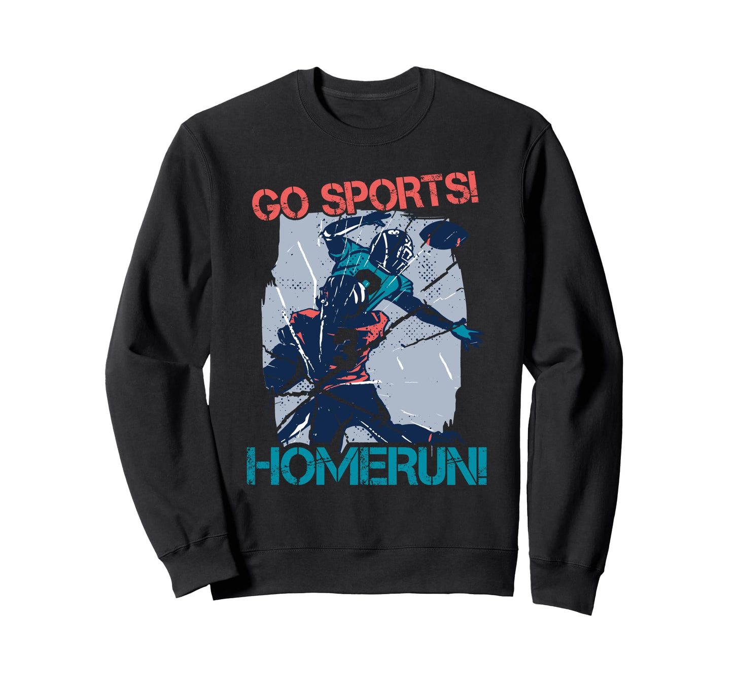 Homerun Football Player Sweatshirt - Casual Everyday Wear Men Women - T-Shirt, Sweatshirt, Hoodie