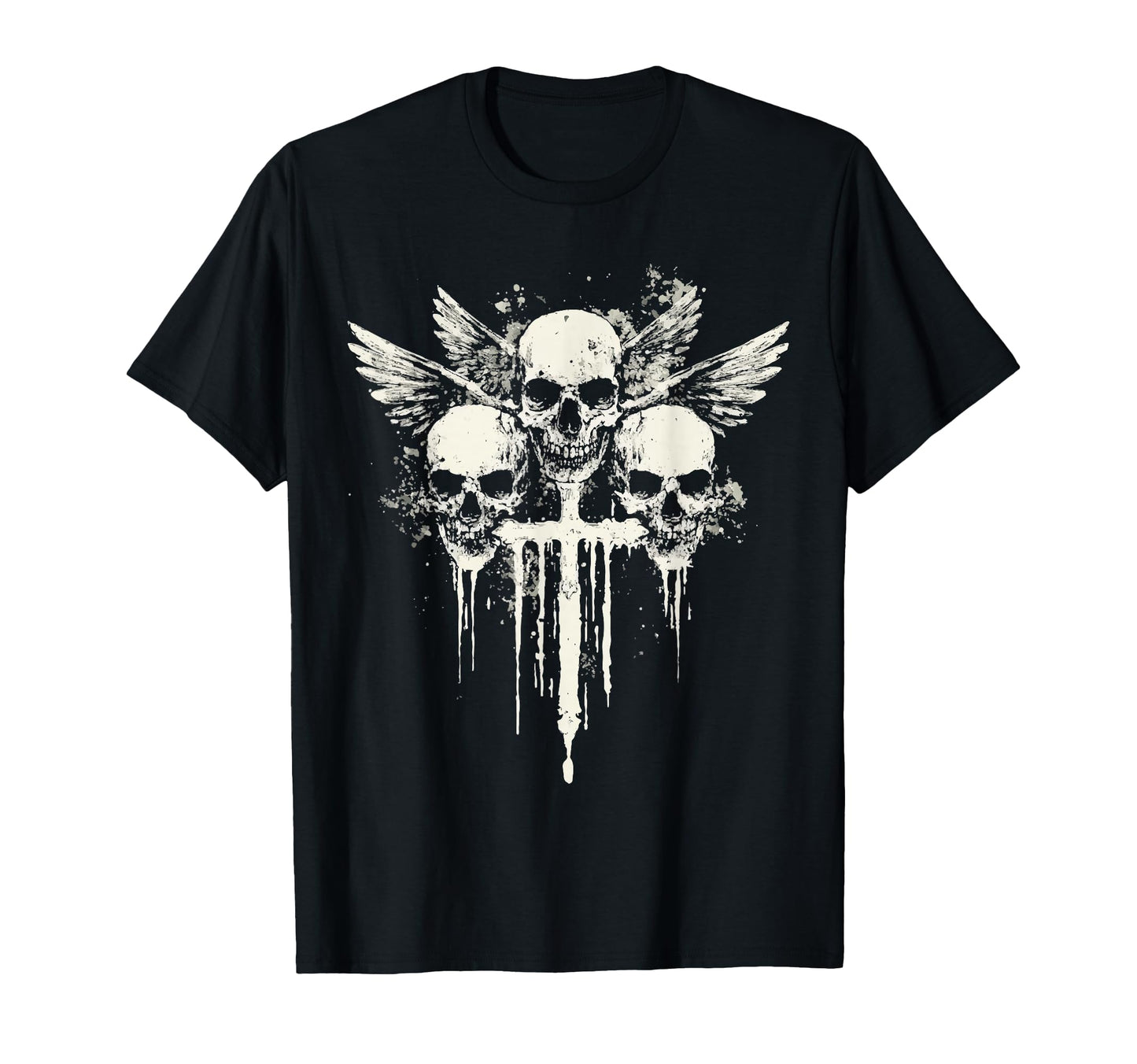Skull Cross Goth Gothic Emo Alt T-Shirt - Casual Everyday Wear Unisex - T-Shirt, Sweatshirt, Hoodie