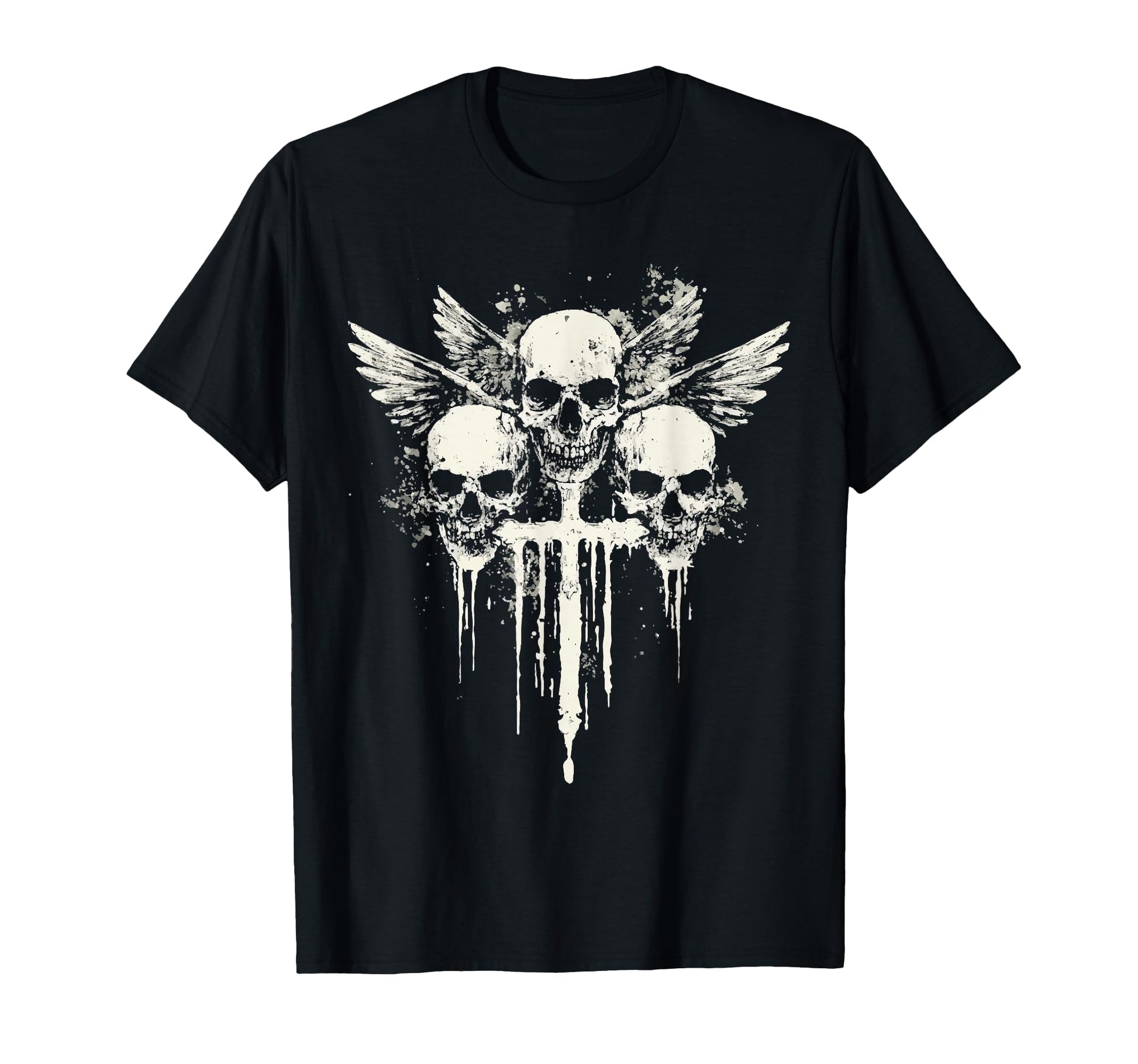 Skull Cross Goth Gothic Emo Alt T-Shirt - Casual Everyday Wear Unisex - T-Shirt, Sweatshirt, Hoodie