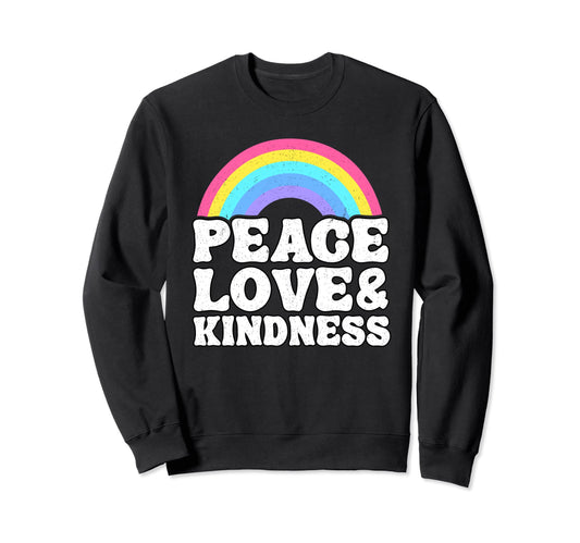 Anti Bullying Rainbow Peace Hippie Sweatshirt - Aesthetic Graphic Unisex - T-Shirt, Sweatshirt, Hoodie