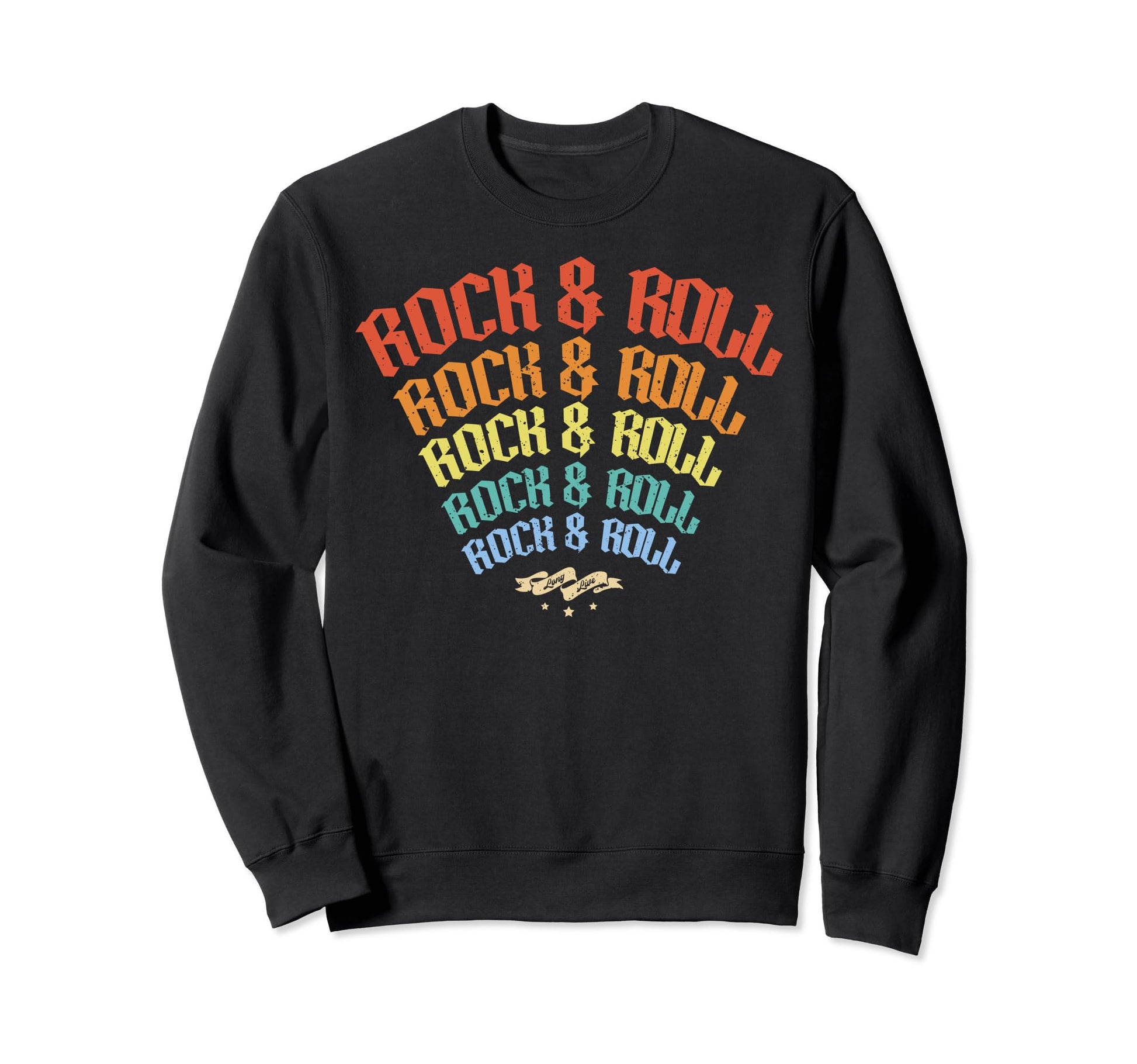 Typography Music 80S 90S Rock Roll Sweatshirt - Minimalist Print Unisex - T-Shirt, Sweatshirt, Hoodie